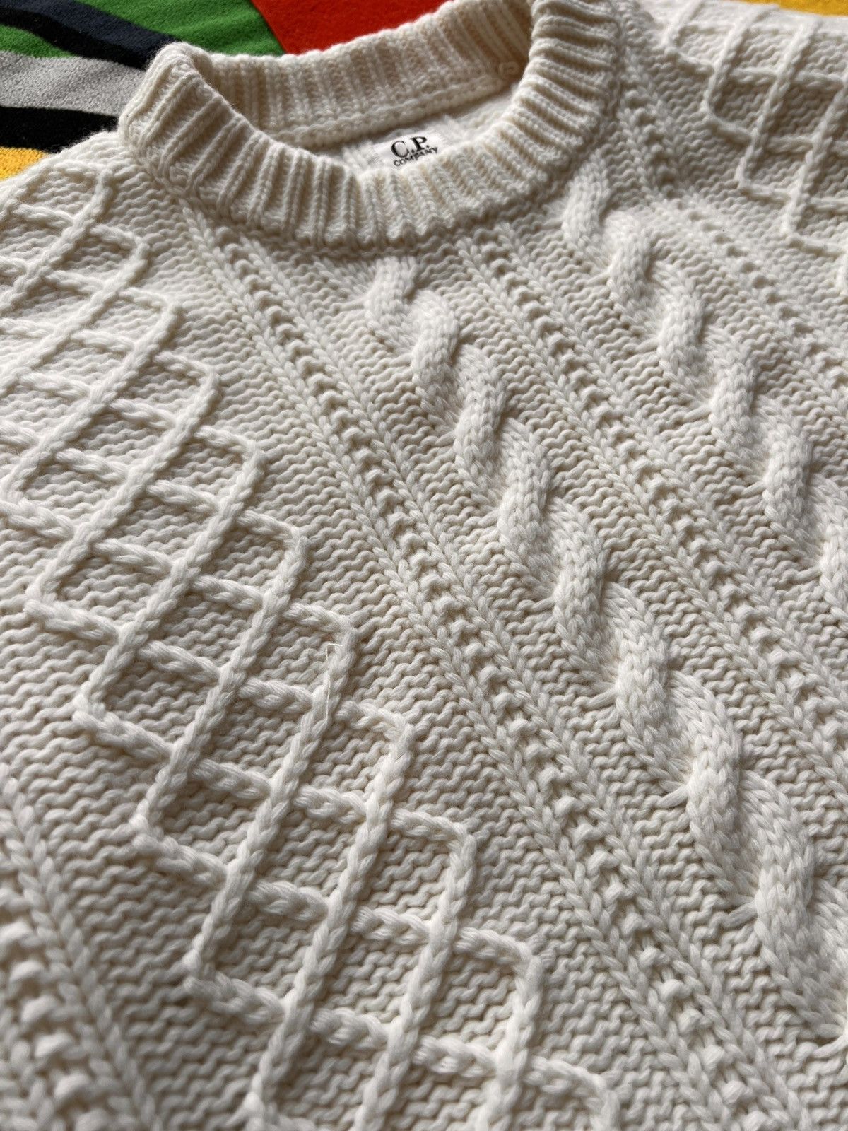 C.P. Company L C.P. Company Cable Knit Sweater Off White pullover jumper Size US L / EU 52-54 / 3 - 5 Thumbnail