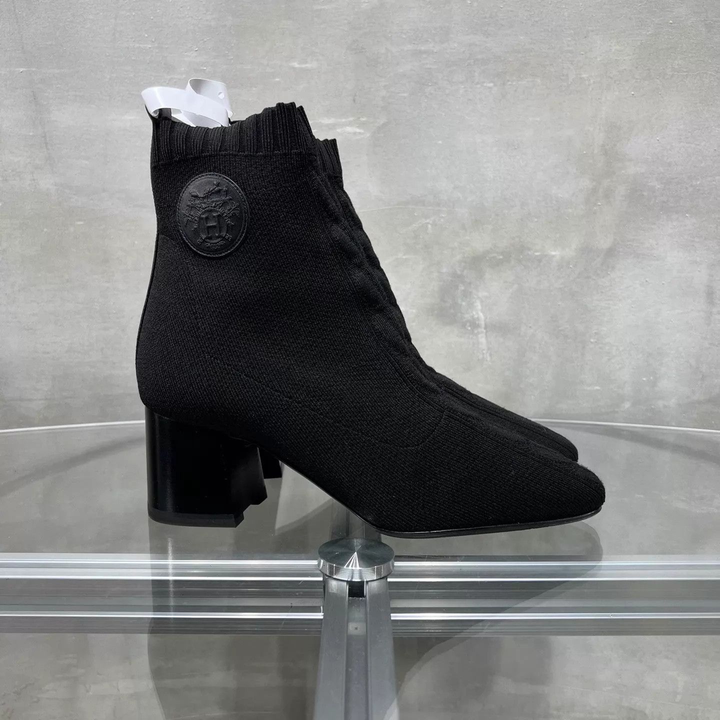 Hermes Hermes knit ankle boots black 39 new with box Size US 8.5 / IT 38.5 - 4 Thumbnail