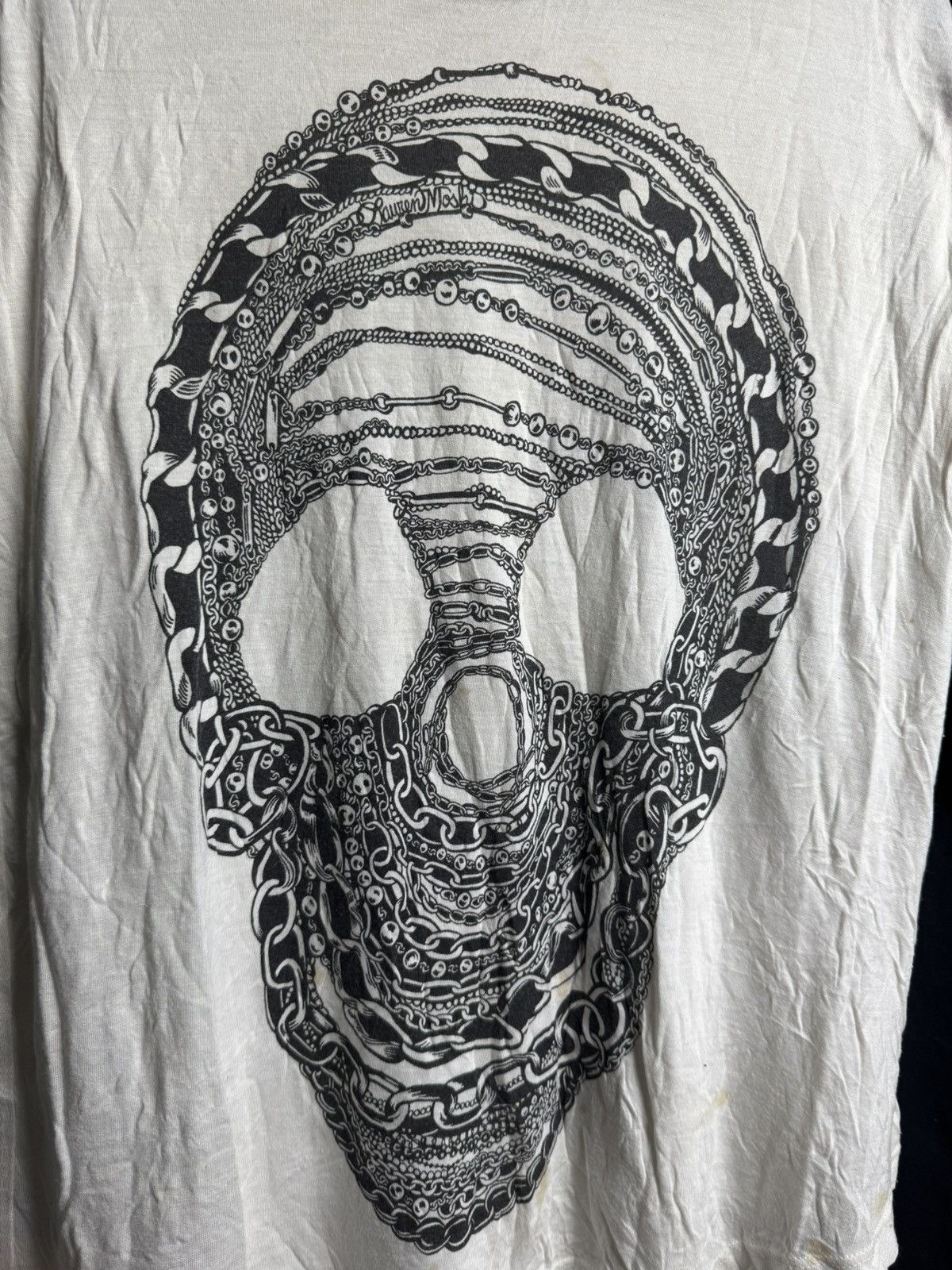 If Six Was Nine × Japanese Brand × Le Grande Bleu (L.G.B.) Skull Chain Japanese Reglan Long Sleeve Tees Size US M / EU 48-50 / 2 - 3 Thumbnail