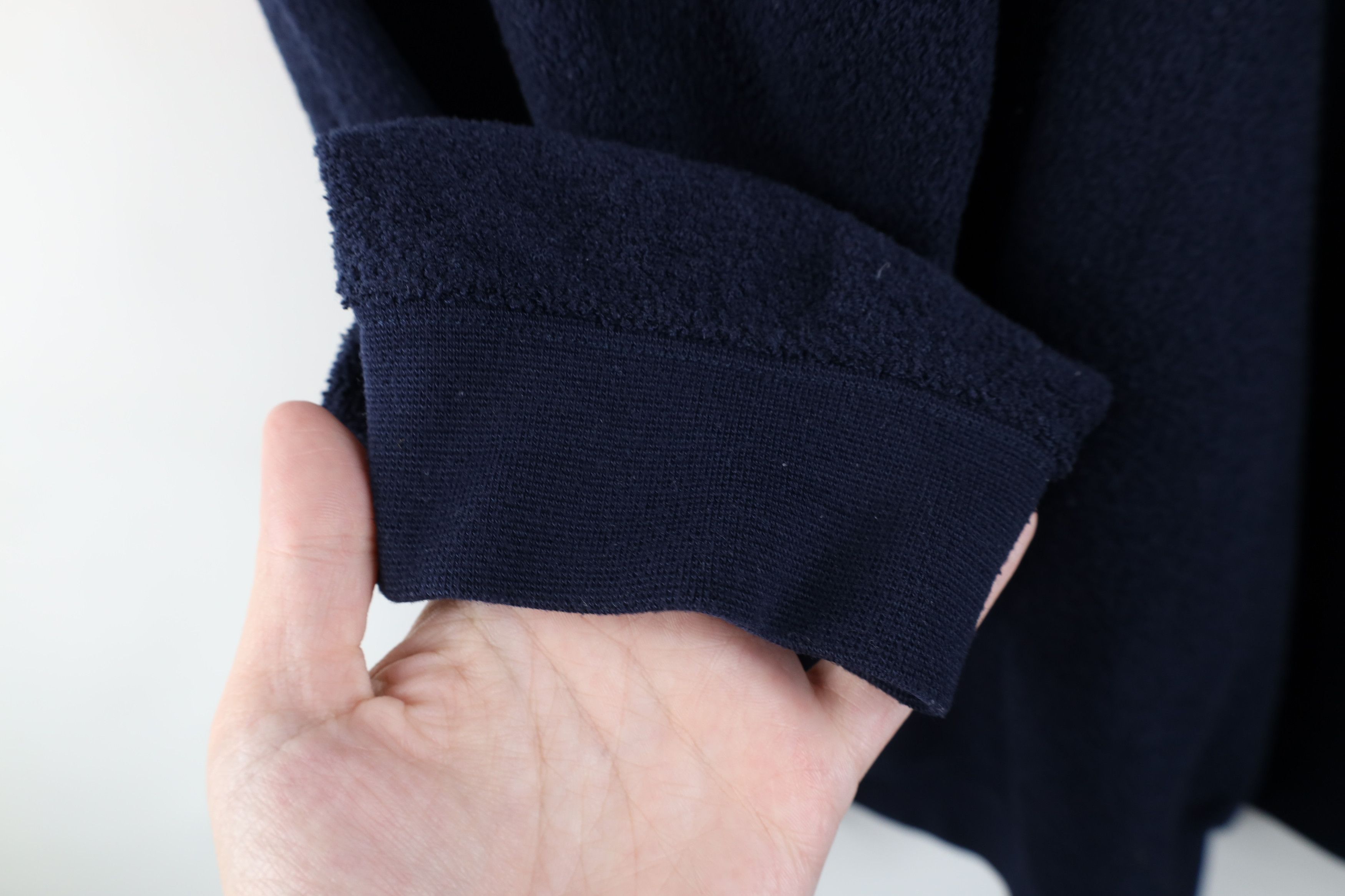 Vintage Vintage 90s Streetwear Terry Cloth Collared Sweatshirt Blue Size US XXL / EU 58 / 5 - 7 Thumbnail