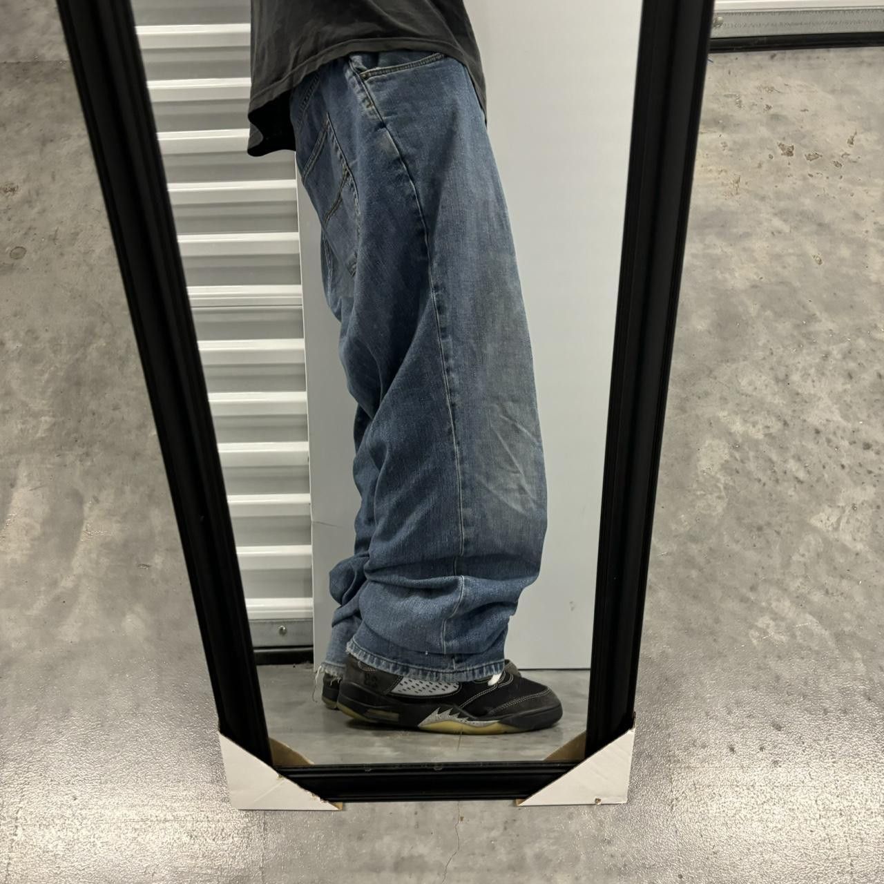 Japanese Brand × Vintage Crazy Vintage Y2K/2000s Baggy Dark Wash Skater Denim Jeans! Size US 40 / EU 56 - 2 Thumbnail