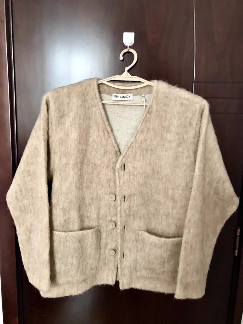 Our Legacy our legacy Light greyish white horsehair cardigan 2503-Next Size US M / EU 48-50 / 2 - 1 Thumbnail
