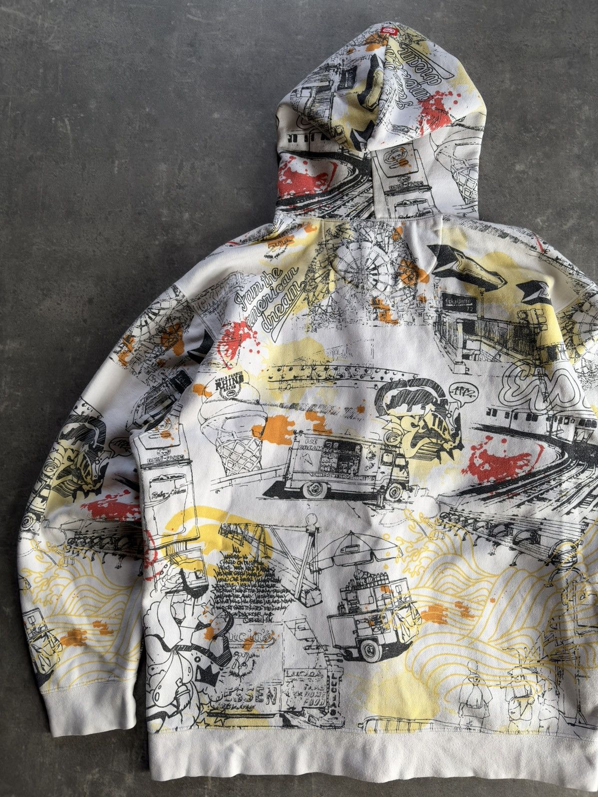Ecko Unltd. Ecko Unltd Grafitti AOP Printed Baggy Zip Hoodie XL Size US XL / EU 56 / 4 - 10 Thumbnail