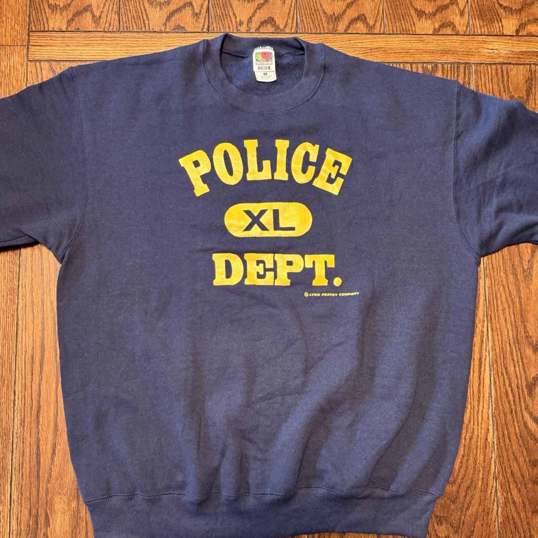 Fruit Of The Loom VINTAGE Police Department Sweatshirt XL Navy Blue Lynn Peavey Company Crewneck Size US XL / EU 56 / 4 - 2 Thumbnail