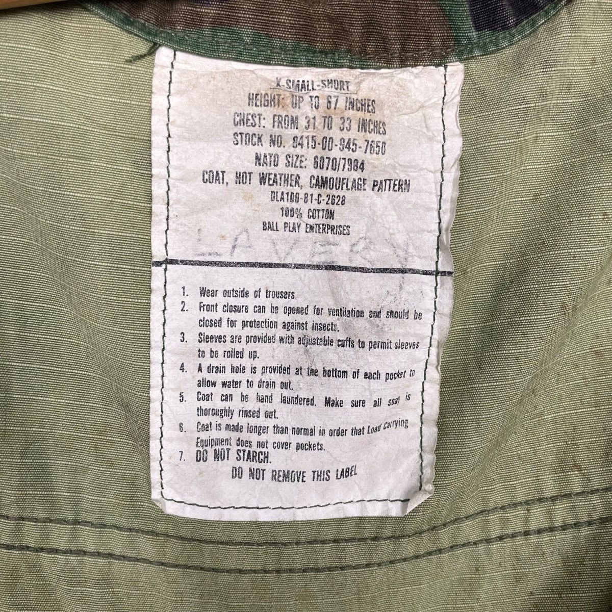 Other Vintage 70s Military USMC Camo Jacket Size US XS / EU 42 / 0 - 15 Thumbnail