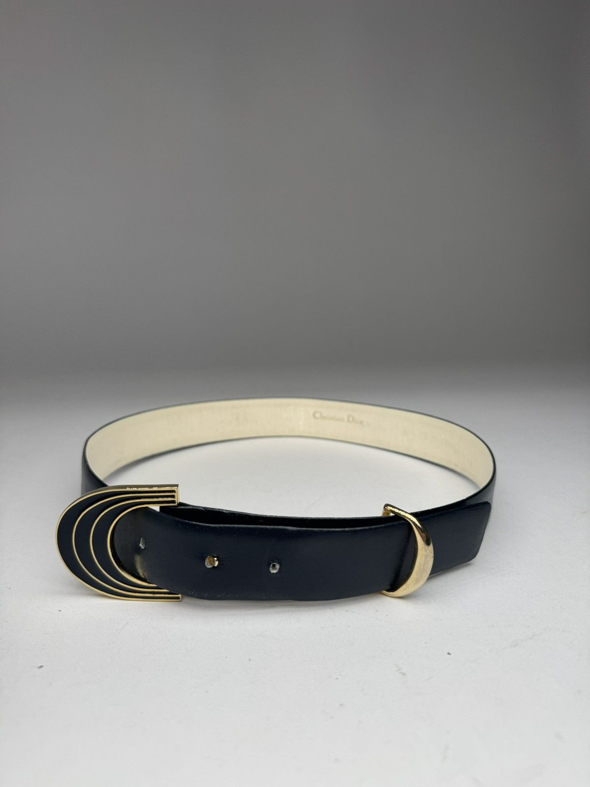 Dior Vintage Dior Leather Belt Black Size ONE SIZE - 9 Thumbnail