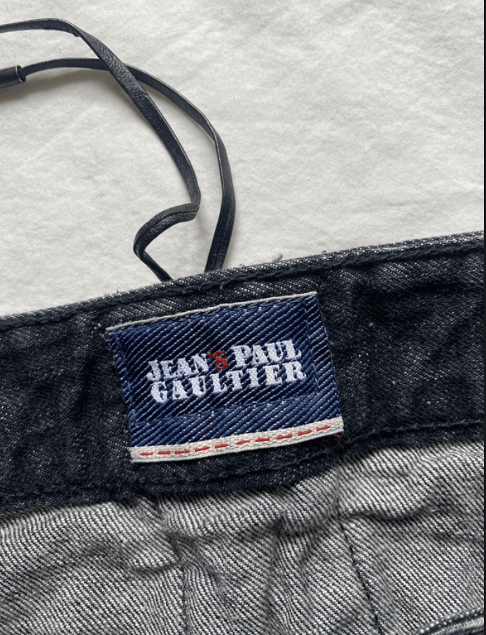 Jean × Jean Paul Gaultier Jean Paul Gaultier Skirt Denim Dress Mesh Top Tattoo EX0120 Size 25" / US 0 / IT 36 - 8 Thumbnail