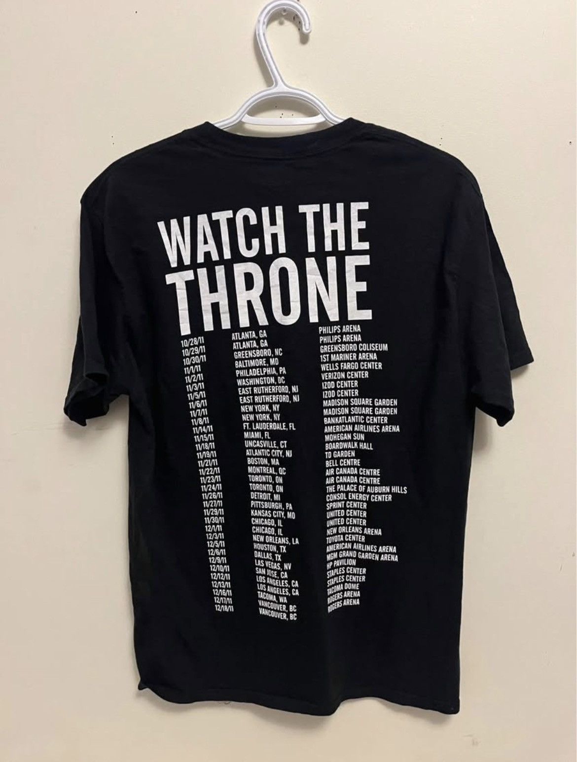 2011 Watch The Throne Kanye West Jay Z Concert Tour Shirt