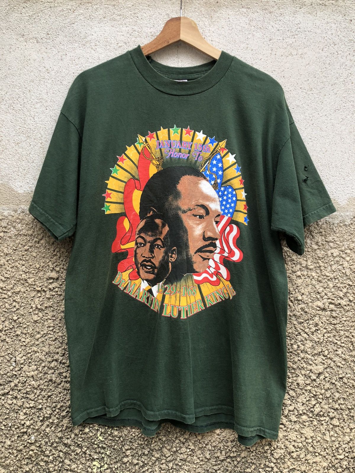 Rap Tees × Vintage Vintage 90s Martin Luther King Jr Tshirt Size US XL / EU 56 / 4 - 1 Thumbnail