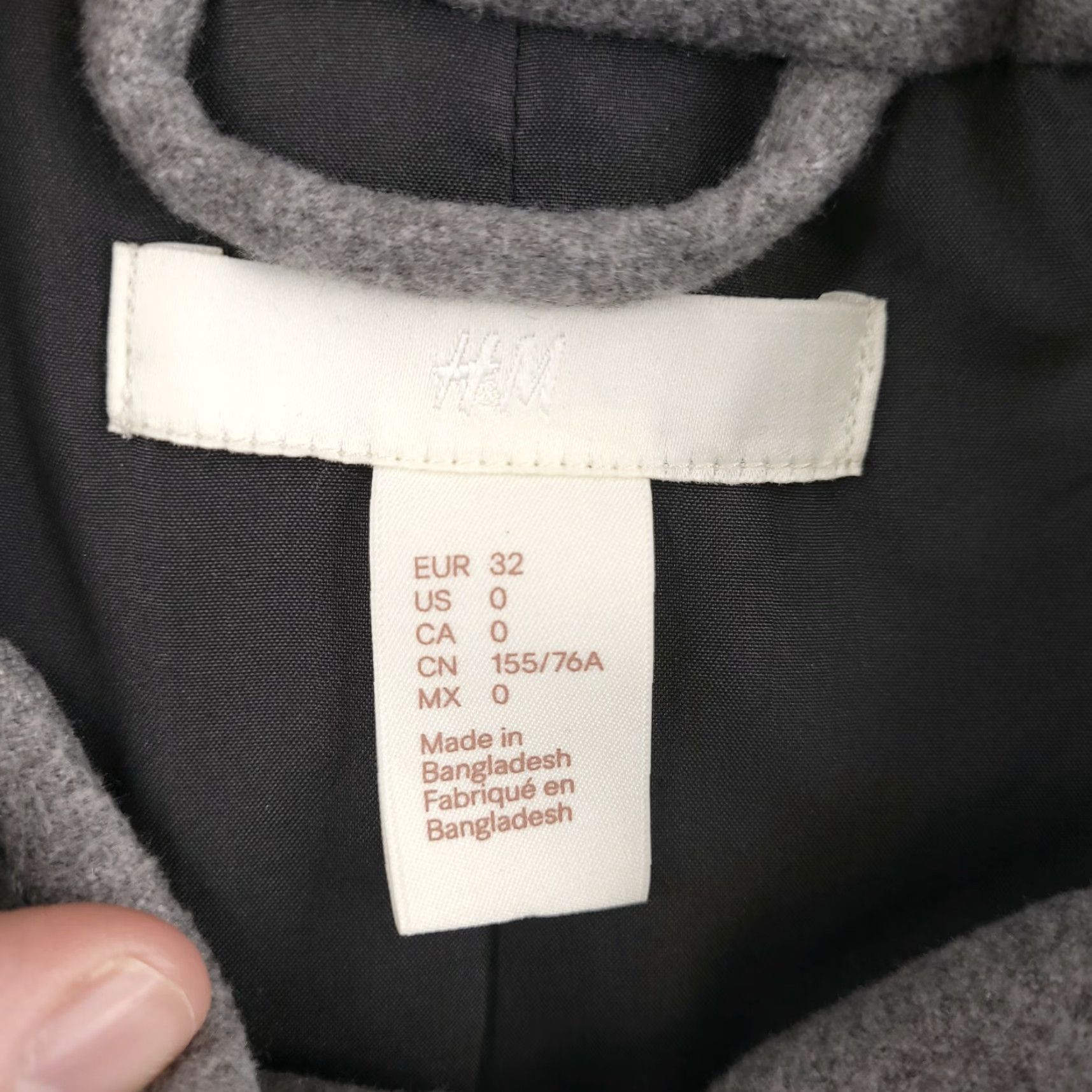 H&M H&M Pea Coat Womens 0 Overcoat Gray Warm Winter Shirt Jacket Coat? Size XS / US 0-2 / IT 36-38 - 4 Thumbnail