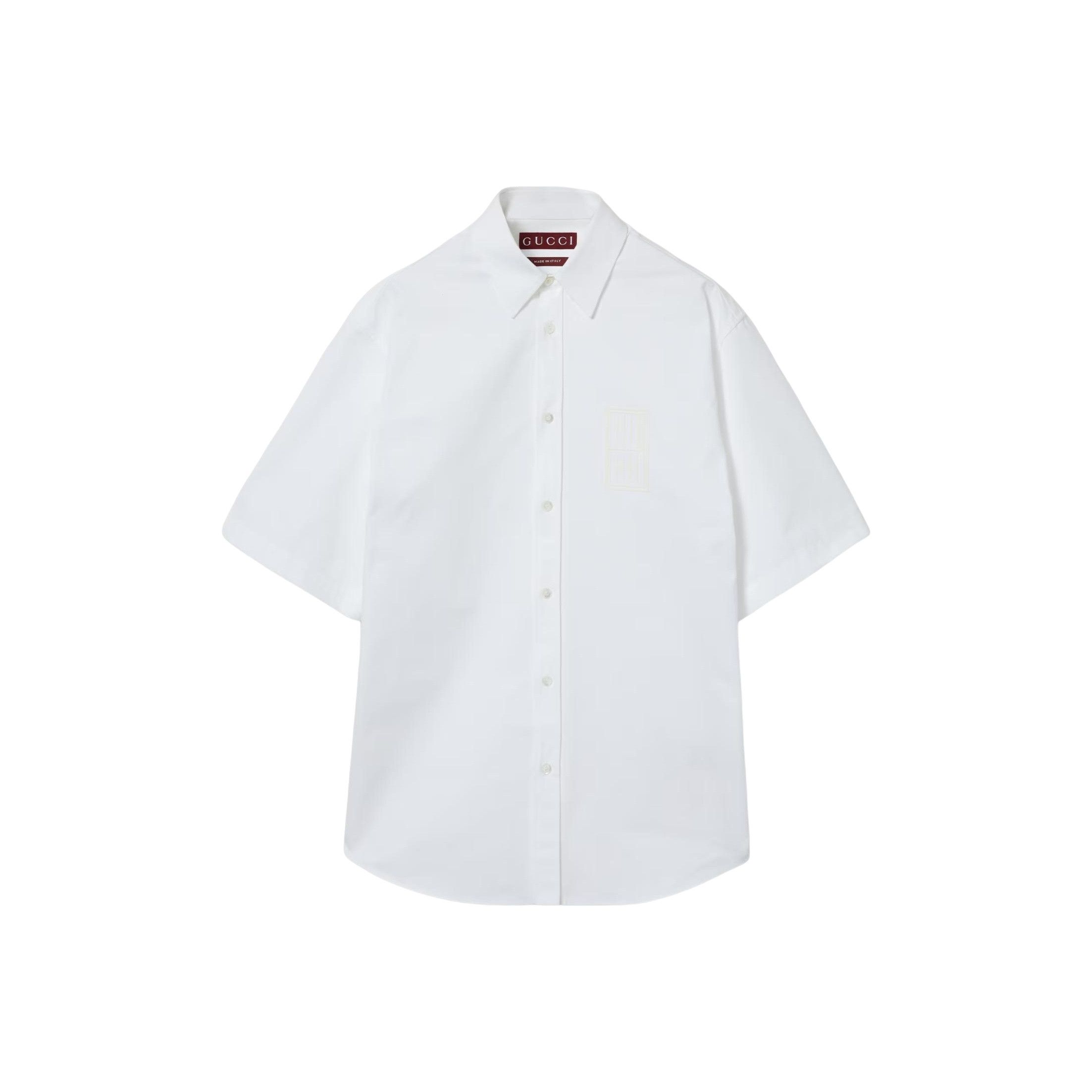 Gucci Gucci Logo Embroidery Short Sleeve Shirt 50 Size US M / EU 48-50 / 2 - 1 Thumbnail