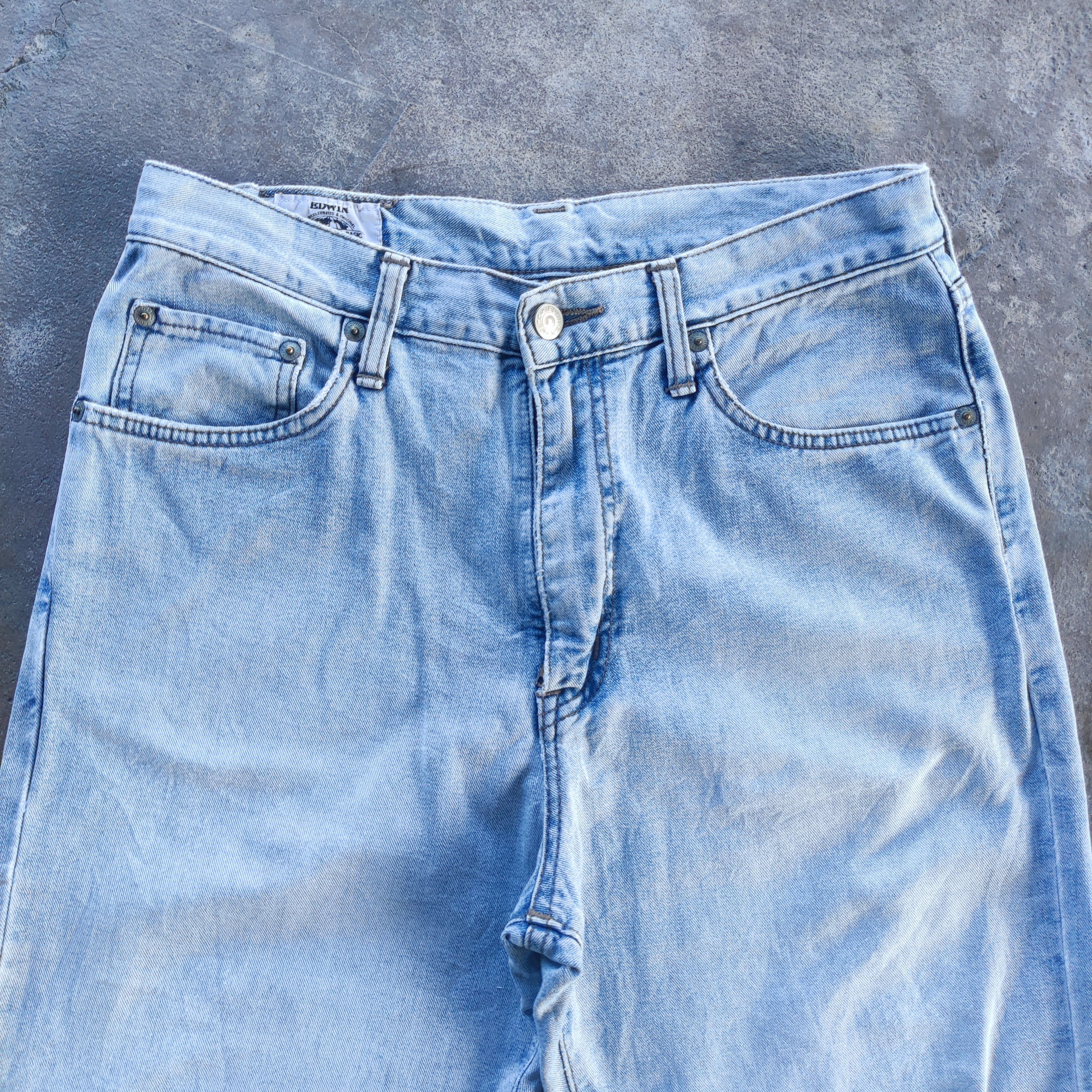 Vintage Edwin Brand Buggy Jeans Distressed Faded pants