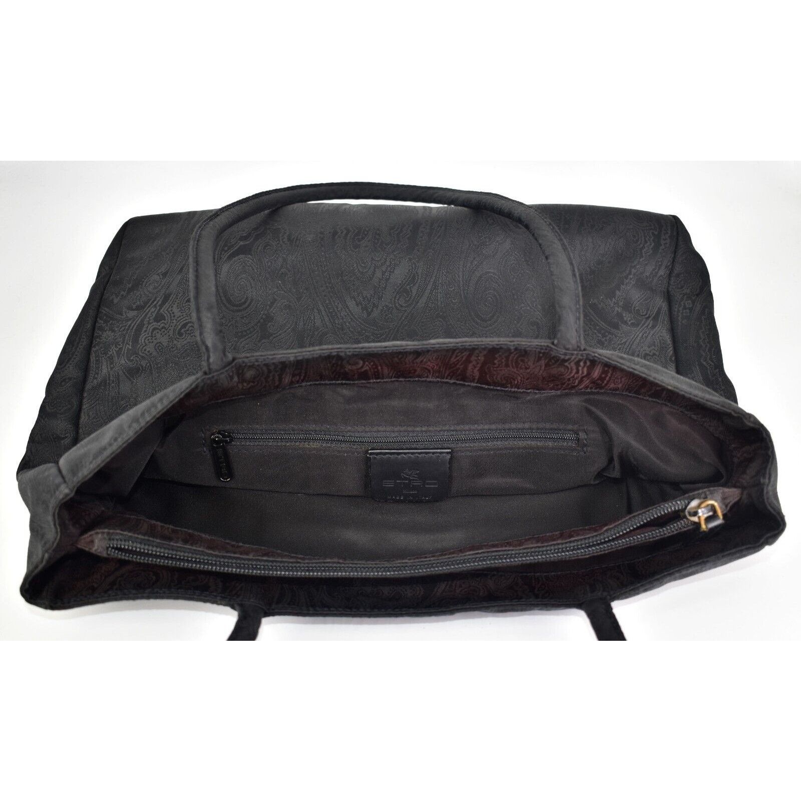 Etro ETRO Black Jacquard Paisley Inside Shoulder Handbag Bag Size ONE SIZE - 7 Thumbnail