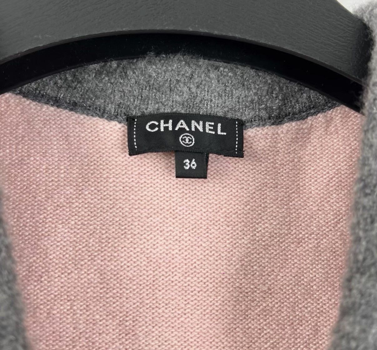 Chanel Chanel Grey-Pink Color Block Knit Vest K12 Size XS / US 0-2 / IT 36-38 - 3 Thumbnail