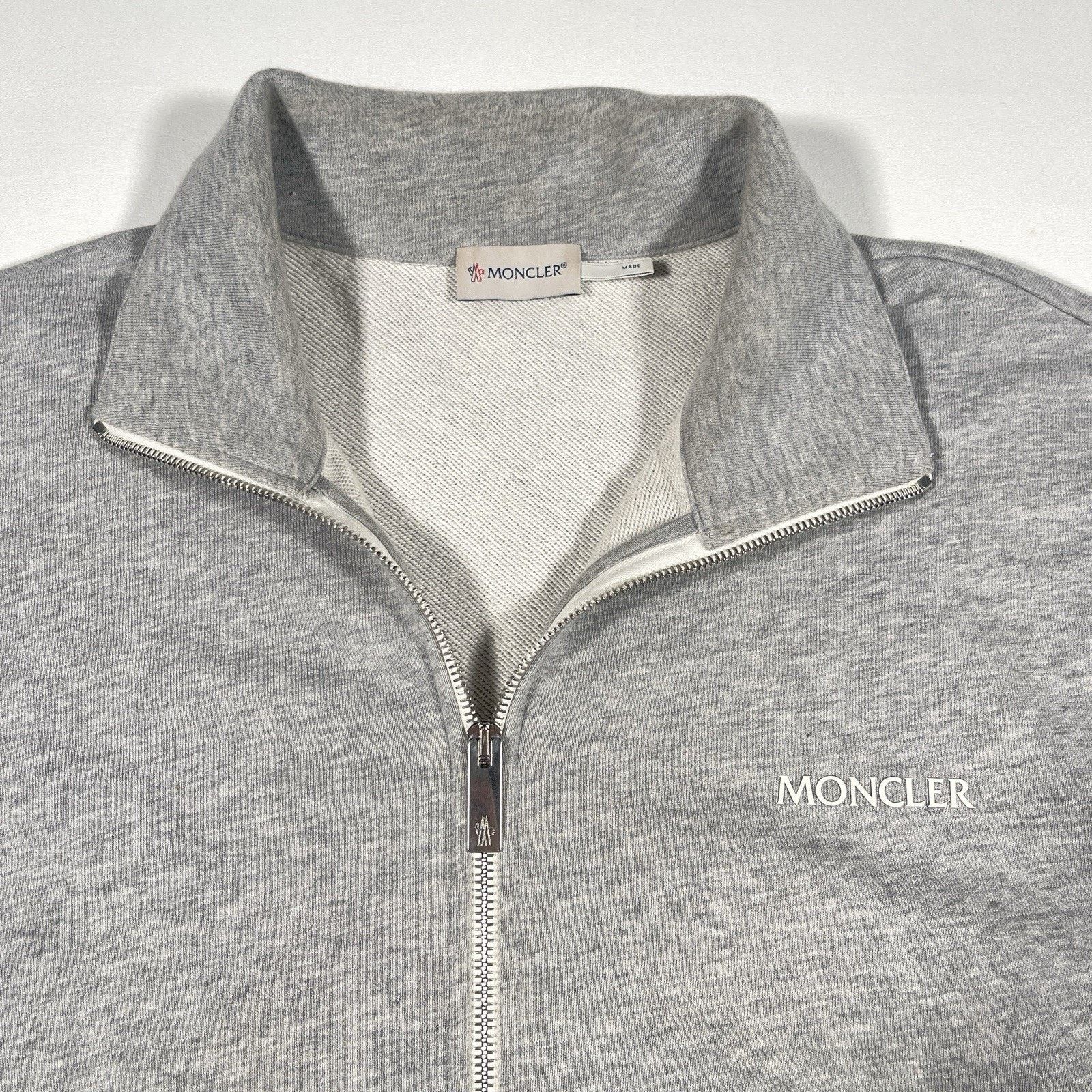 Moncler Moncler Maglia Aperta Full Zip Up Sweater Jacket Gray Size US XXL / EU 58 / 5 - 2 Thumbnail