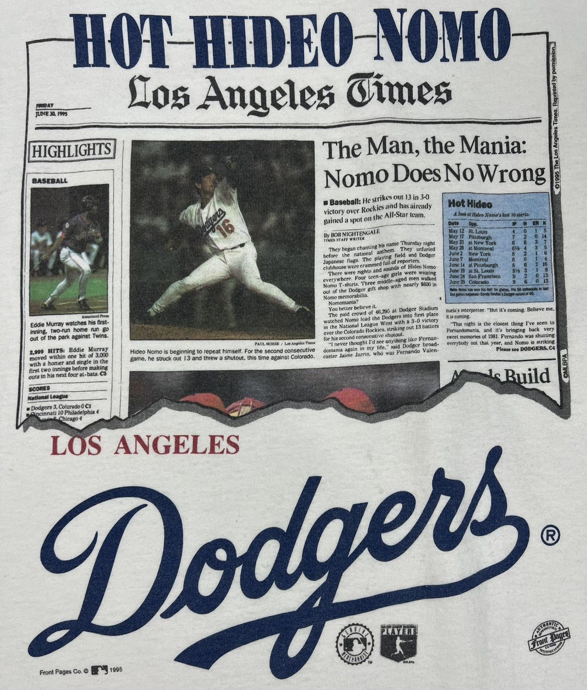 MLB 90s Vintage LA Doggers x The LA Times Front Pages tee Size US L / EU 52-54 / 3 - 2 Thumbnail