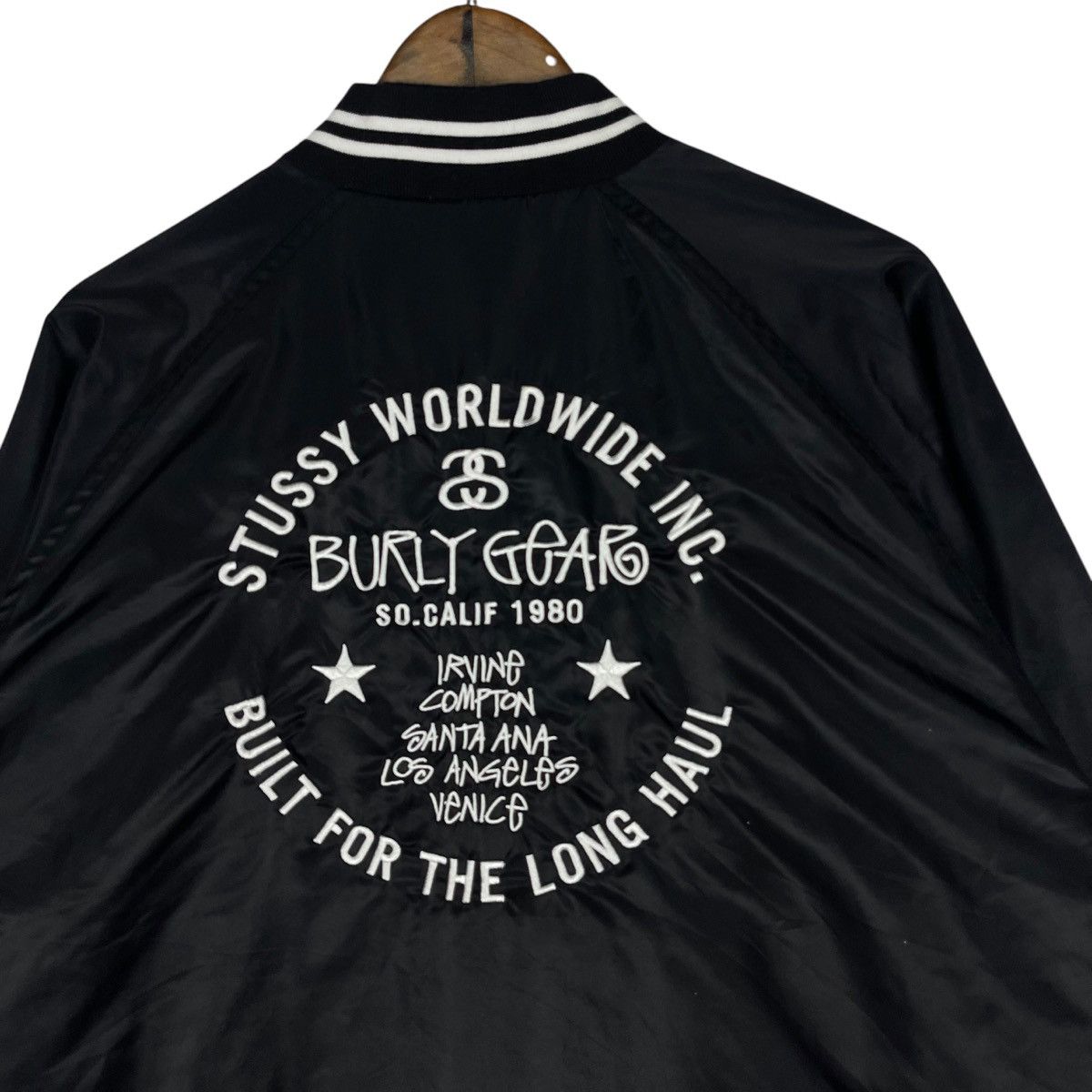 Stussy Stussy Worldwide Burly Gear Varsity Jacket Size US XL / EU 56 / 4 - 4 Thumbnail