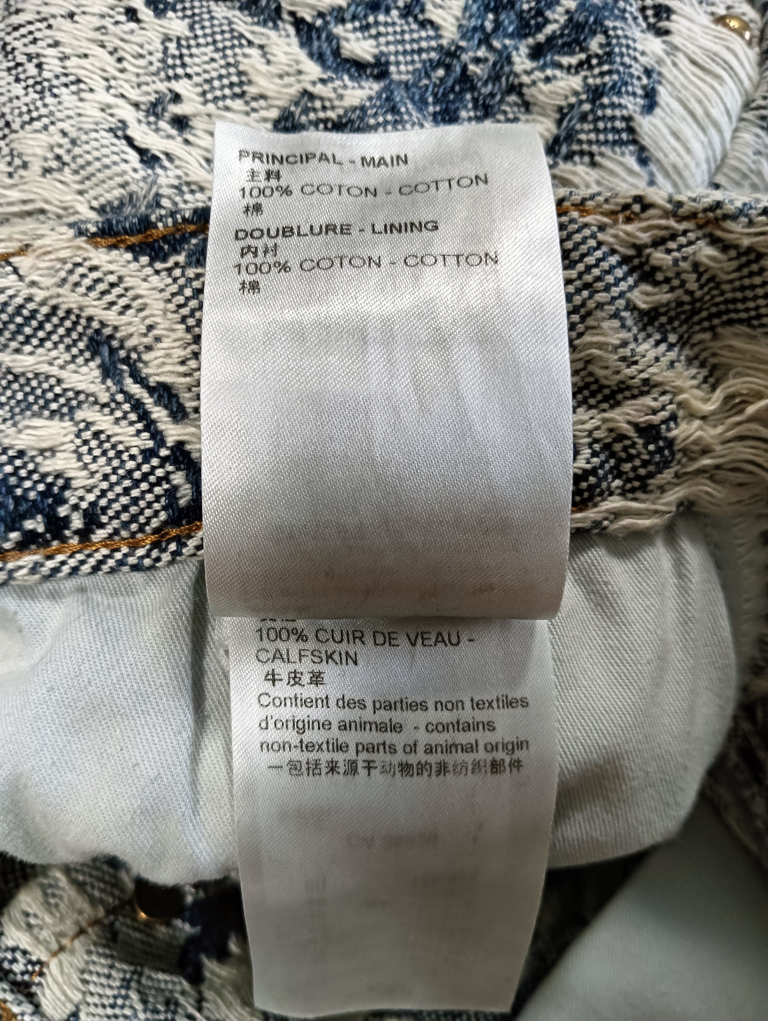 Louis Vuitton Floral Denim Carpenter Shorts Size US 33 - 8 Thumbnail