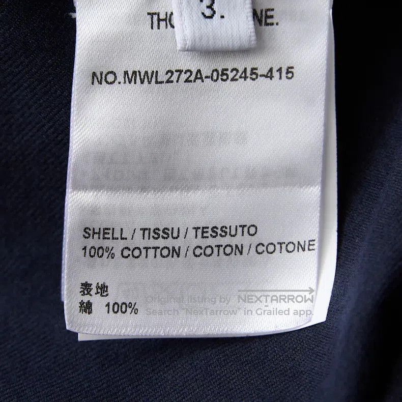 Thom Browne Thom Browne Neutral Navy Striped Shirt Size US L / EU 52-54 / 3 - 6 Thumbnail