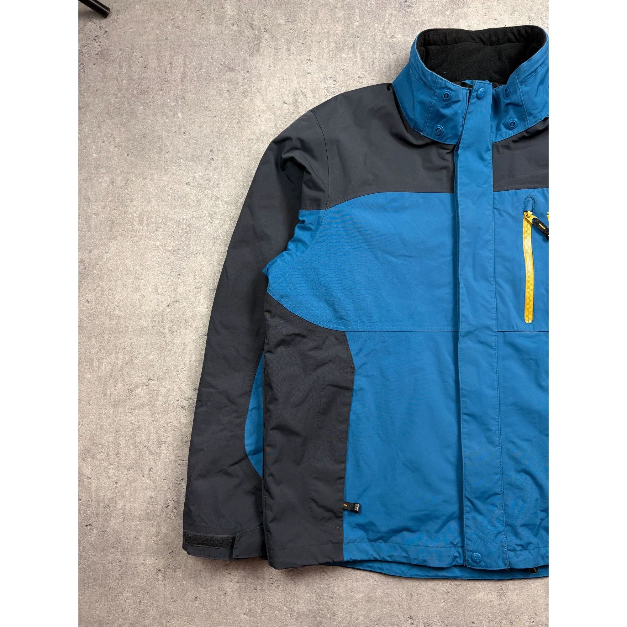 Jack Wolfskin Jack Wolfskin Mens Blue & Black Waterproof Jacket With Fleec Size US L / EU 52-54 / 3 - 14 Thumbnail