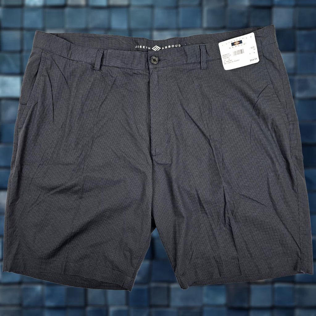 Joseph Abboud Joseph Abboud Flat Front Gingham Shorts Men 44 Black Gray NWT Inseam 9.5" Summer Casual Chino Moderate Fit Mens Size US 44 / EU 60 - 1 Thumbnail