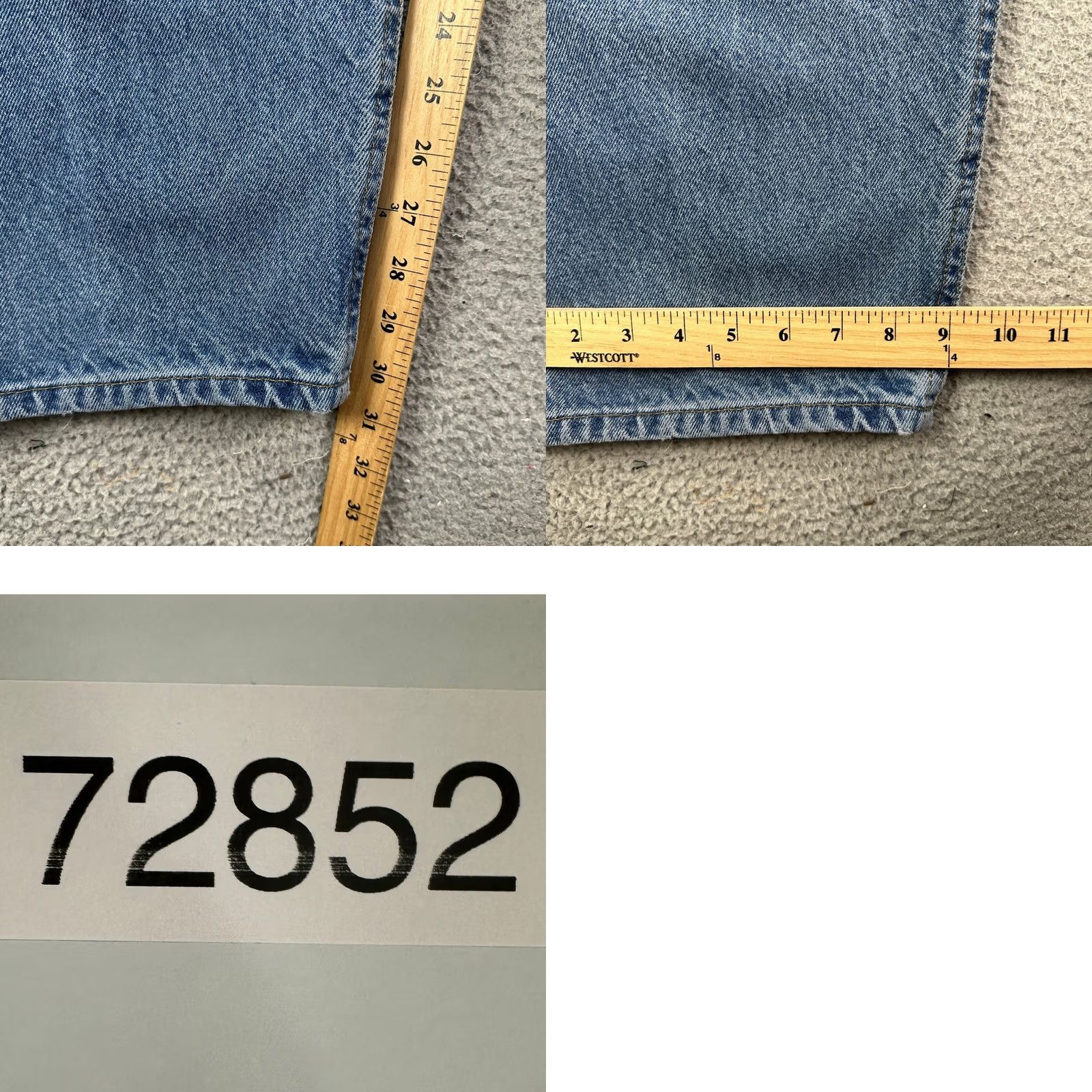 Carhartt Carhartt Men Relaxed Fit Jeans 48X30 Blue Denim Straight 5 Pocket WAIST 48 INSEAM 30 Logo Pockets Casual Workwear Mens Jeans Size US 32 / EU 48 - 8 Thumbnail