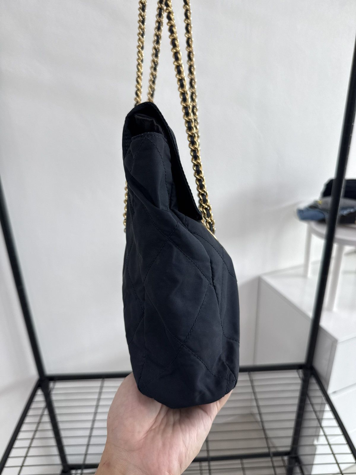 Prada Vintage Prada Logo Plaque Nylon Chain Bag Size ONE SIZE - 6 Thumbnail