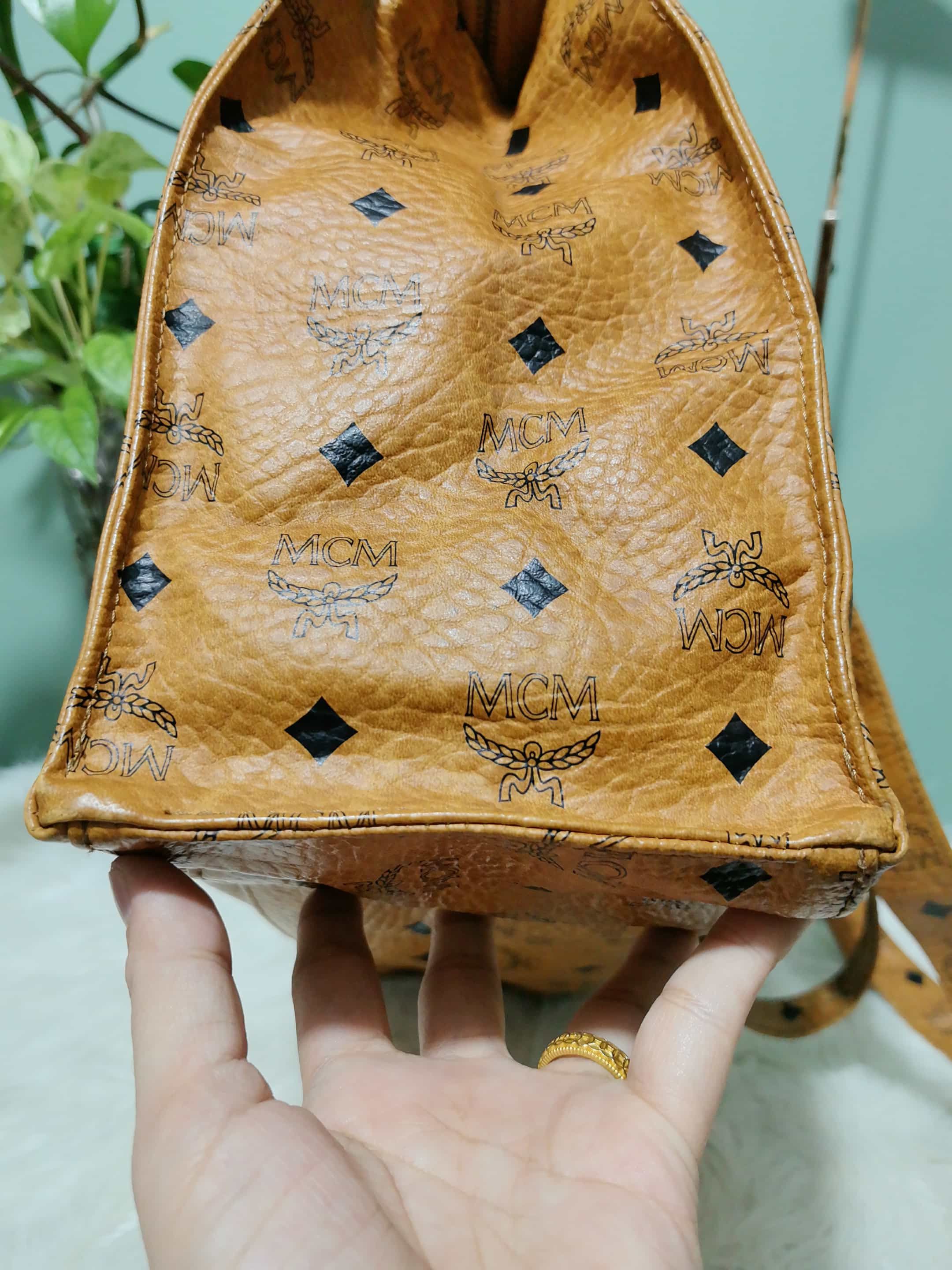 MCM VINTAGE MCM COGNAC VISETOS SHOPPER TOTE MADE in GERMANY Size ONE SIZE - 10 Thumbnail
