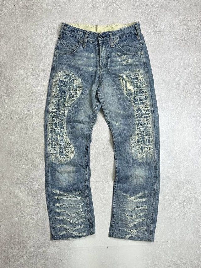 Hysteric Glamour CRAZY Japanese Distressed Clockhouse Vintage Y2K Baggy Jeans Size US 30 / EU 46 - 1 Thumbnail