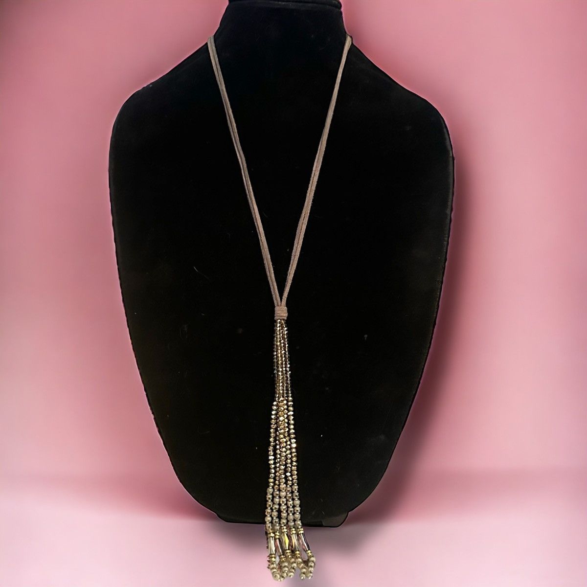 Other Suede cord crystal tassel necklace Size ONE SIZE - 1 Thumbnail