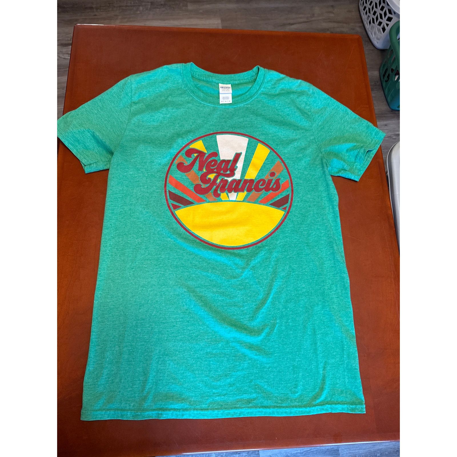 Gildan Neal Francis Band T-Shirt Green Retro Style Shirt M Size US M / EU 48-50 / 2 - 2 Thumbnail