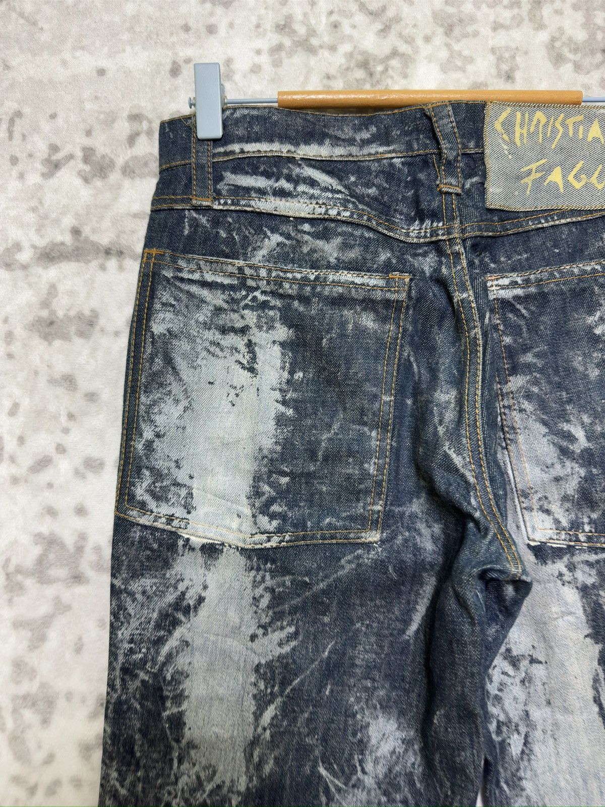 Vintage Vintage Christian Faggi Paint Splatter Denim Jeans Size US 30 / EU 46 - 12 Thumbnail