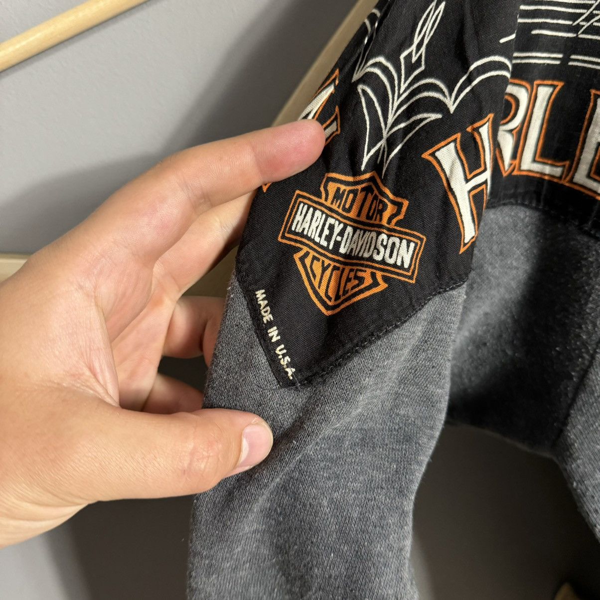 Vintage Vintage 90s Harley Davidson Made in USA AOP Sweatshirt Size M / US 6-8 / IT 42-44 - 6 Thumbnail