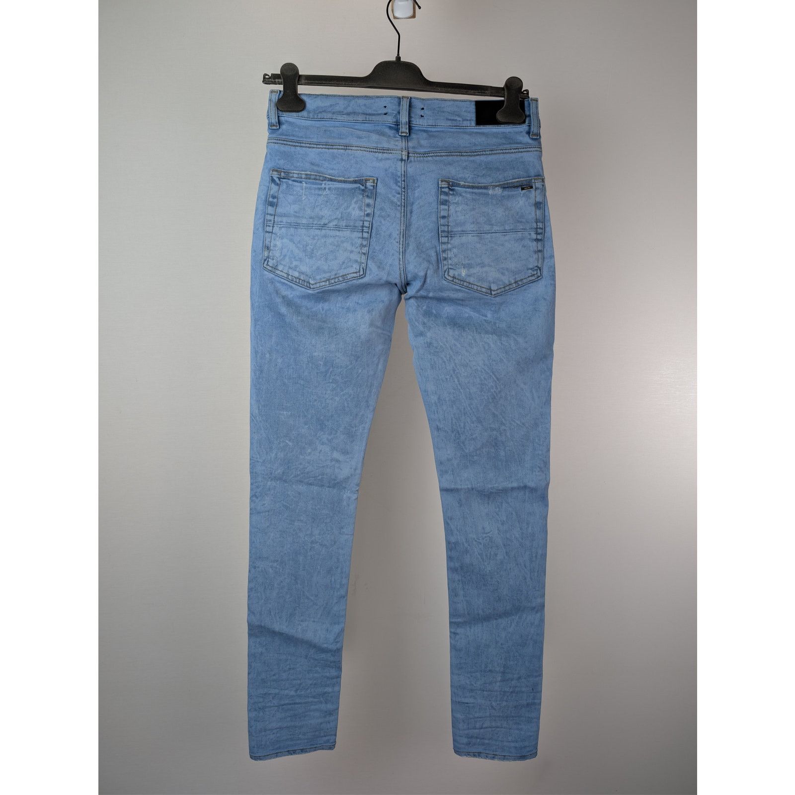 Amiri o1rshd1 Oversized Mesh Jeans in Ashley Blue Size US 31 - 17 Thumbnail