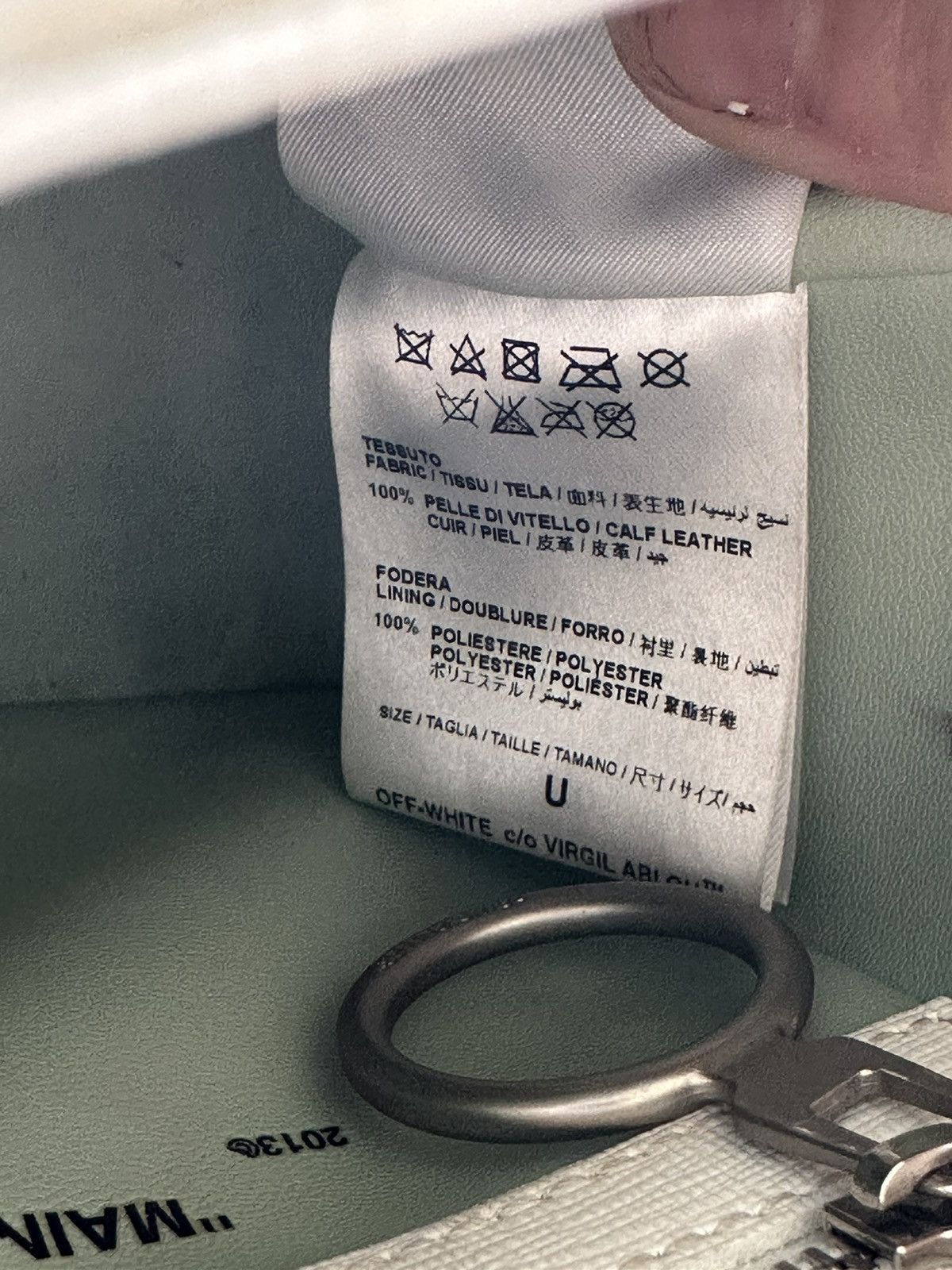 Off-White Off-White Diagonal Binder Clip Bag Size ONE SIZE - 9 Thumbnail
