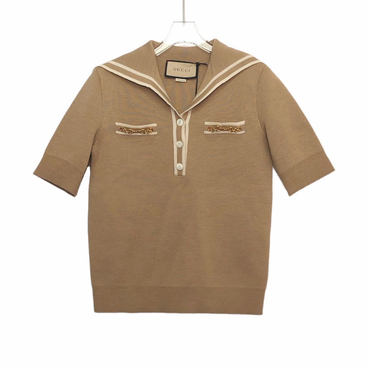 Gucci Gucci Stripe-Trim Casual Knit Short Sleeve K26WX Size XS / US 0-2 / IT 36-38 - 1 Thumbnail