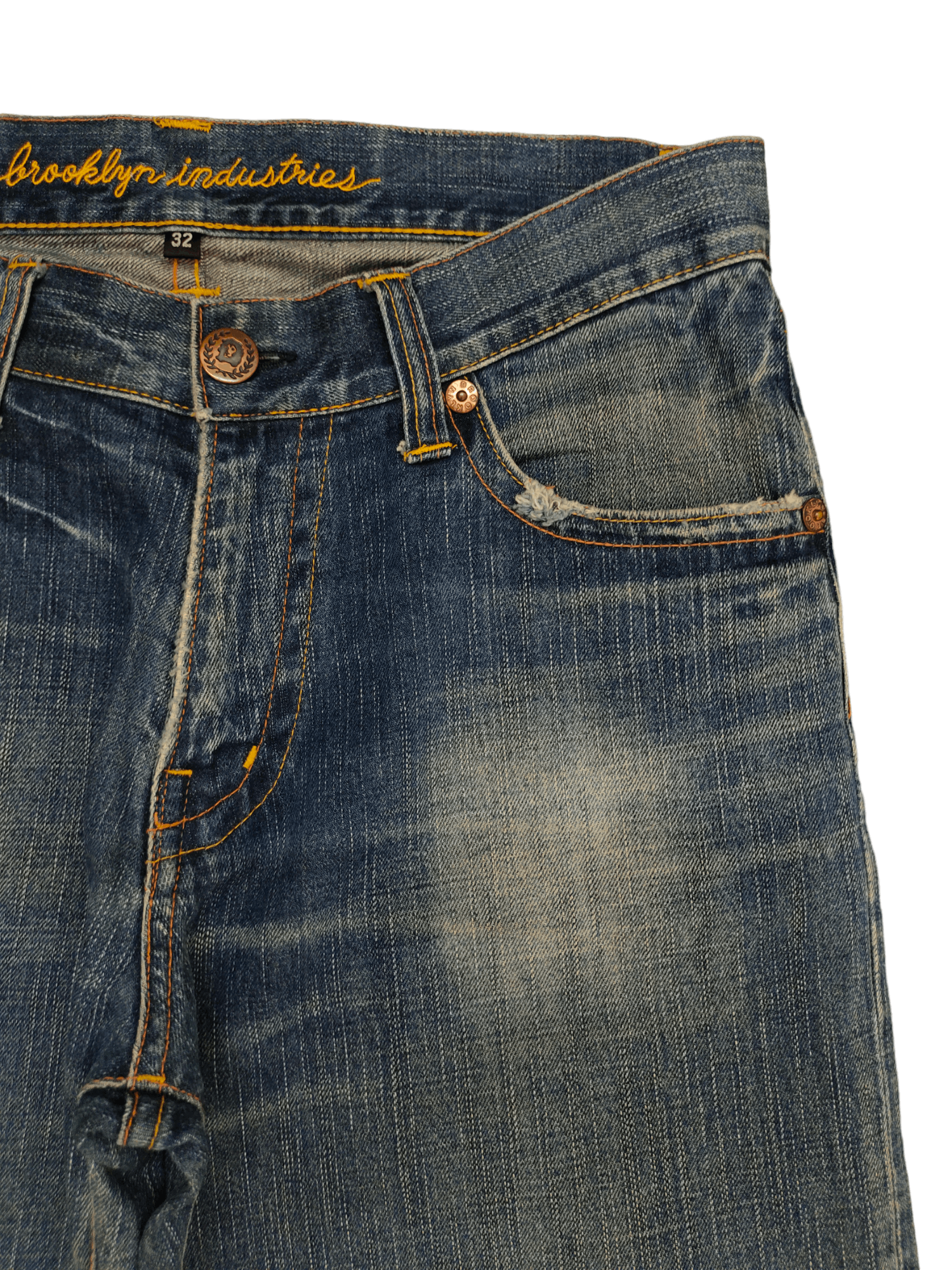 Comme des Garcons × Undercover Loose Jean Brooklyn Industries Distress Faded Denim Wide Leg Size US 32 / EU 48 - 3 Thumbnail