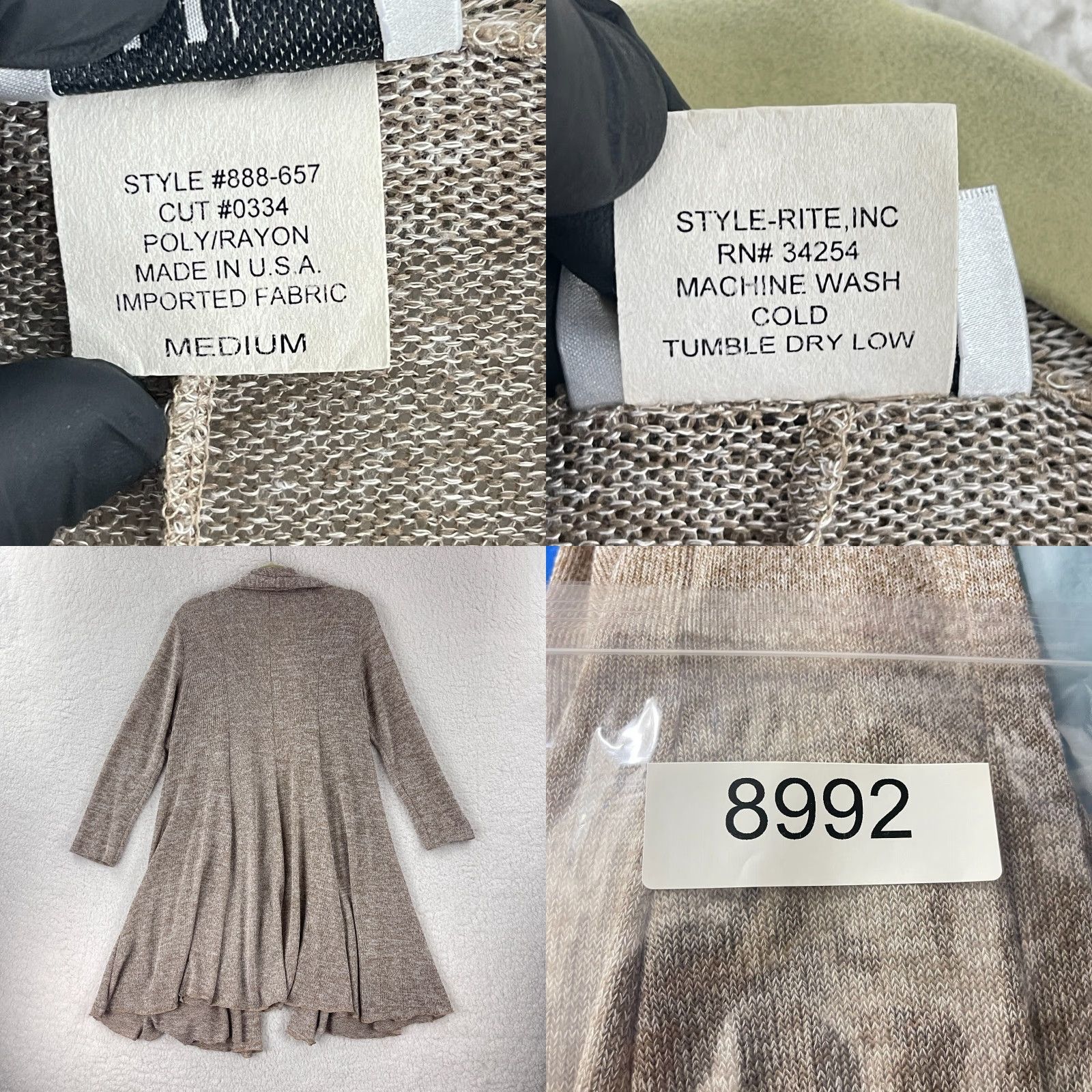 Vintage All Hours Brown Knit Cardigan Womens Medium Long Sleeve Open Front VTG Size Medium Size M / US 6-8 / IT 42-44 - 9 Thumbnail