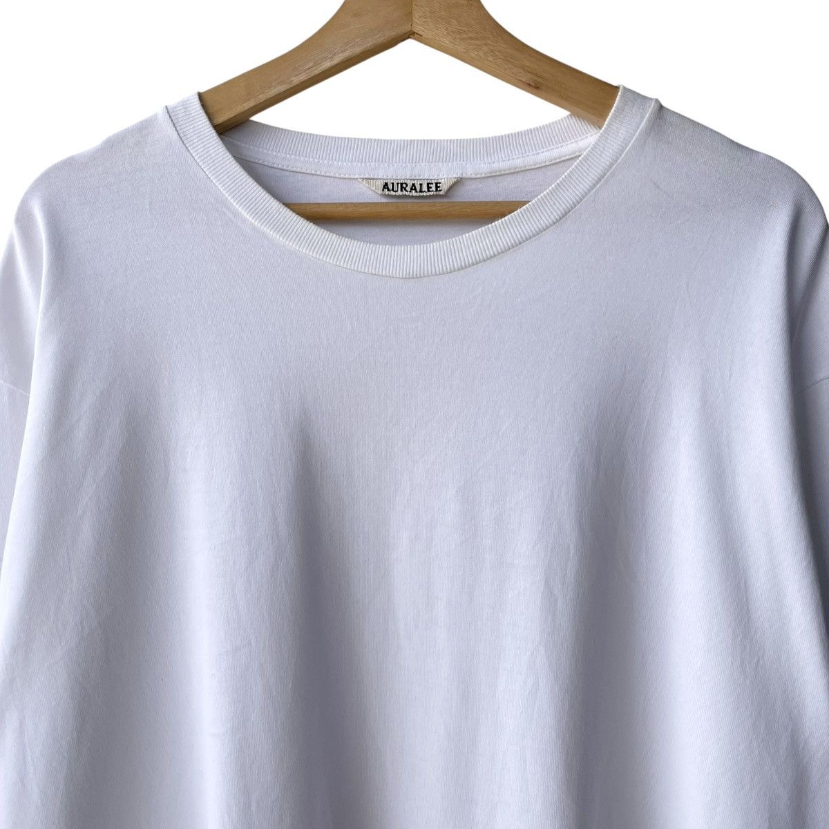 Auralee Auralee Japan Luster Plaiting White Longsleeve Tee Size US L / EU 52-54 / 3 - 3 Thumbnail