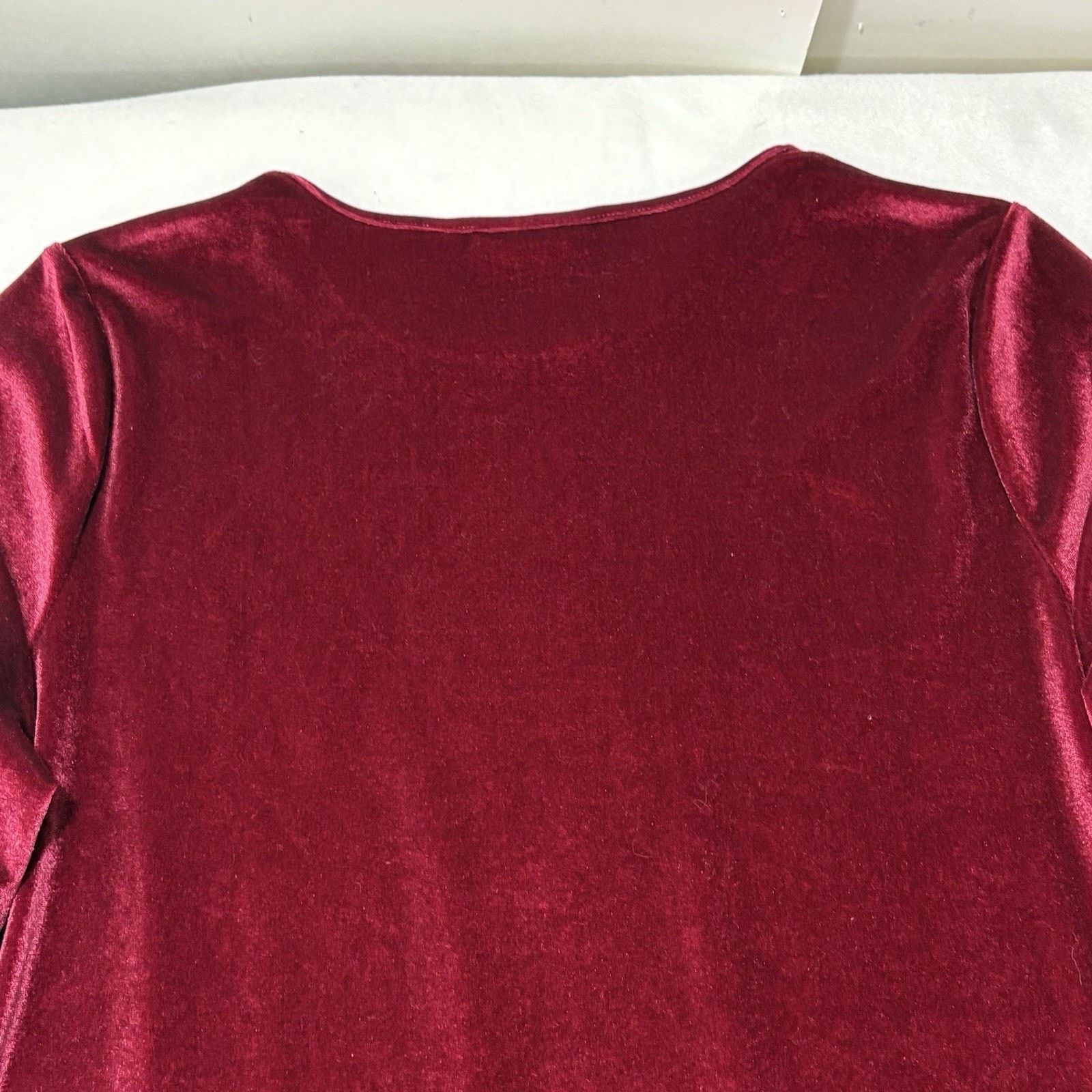 Other Quacker Factory Large Velour Sweatshirt Rhinestone Velvet Size L / US 10 / IT 46 - 11 Thumbnail