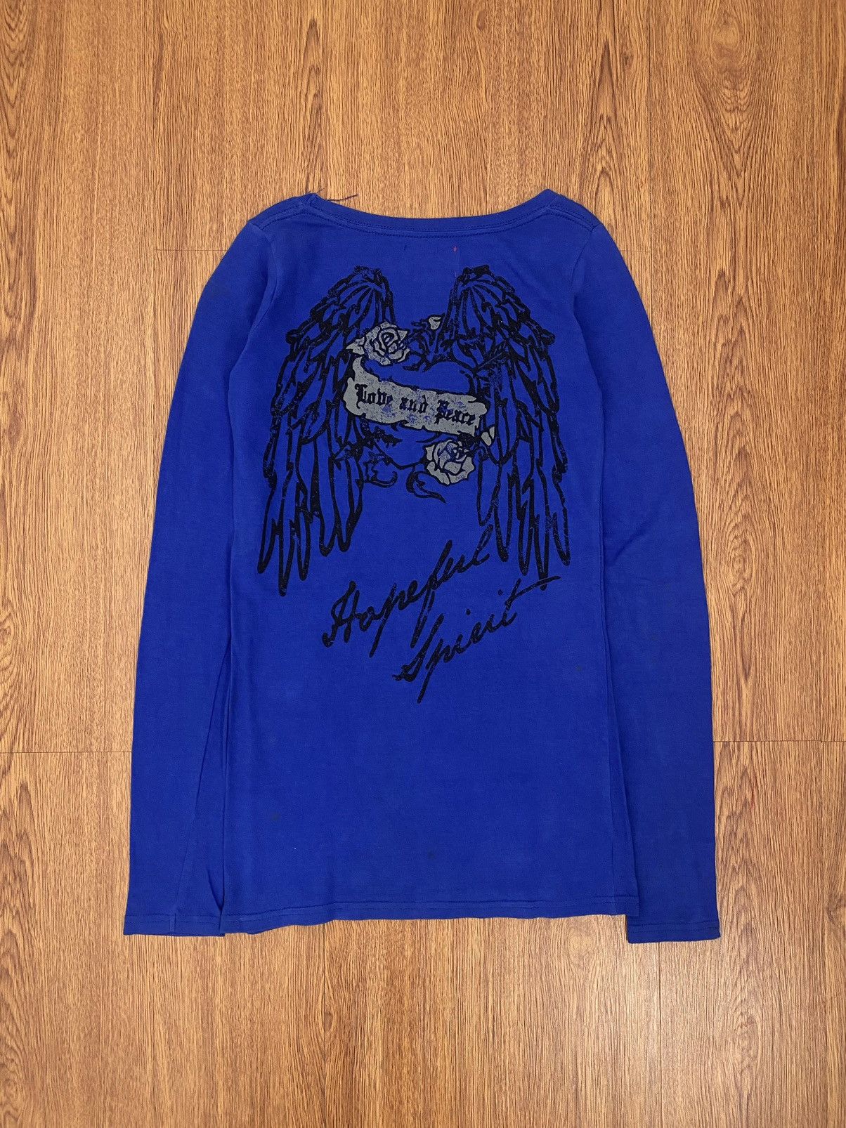 If Six Was Nine × Japanese Brand × Le Grande Bleu (L.G.B.) Galyge skull love and peace LS Size L / US 10 / IT 46 - 2 Thumbnail