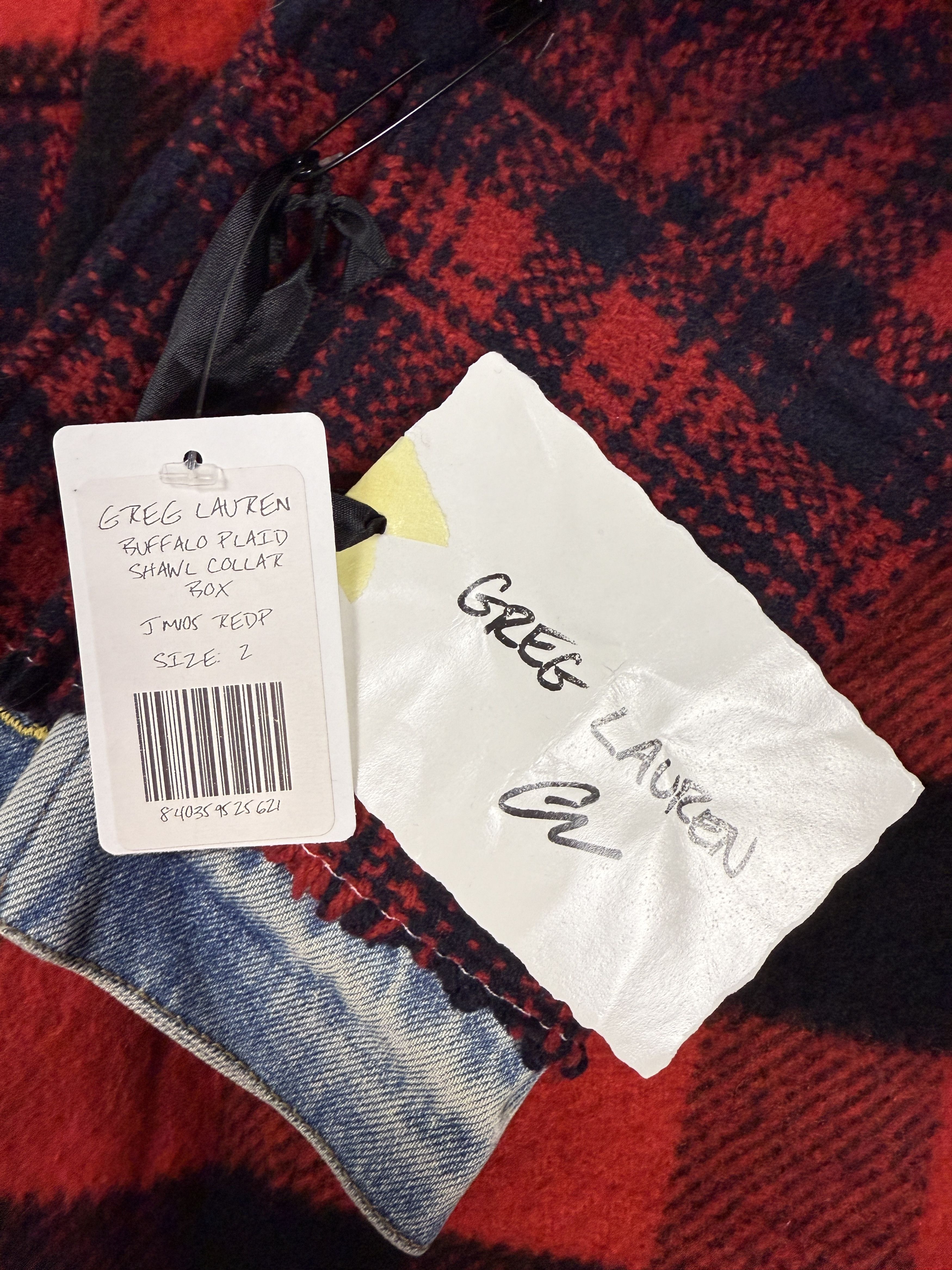 Greg Lauren $1375 Greg Lauren Buffalo Plaid Shawl Collar Box Jacket Size US M / EU 48-50 / 2 - 9 Thumbnail