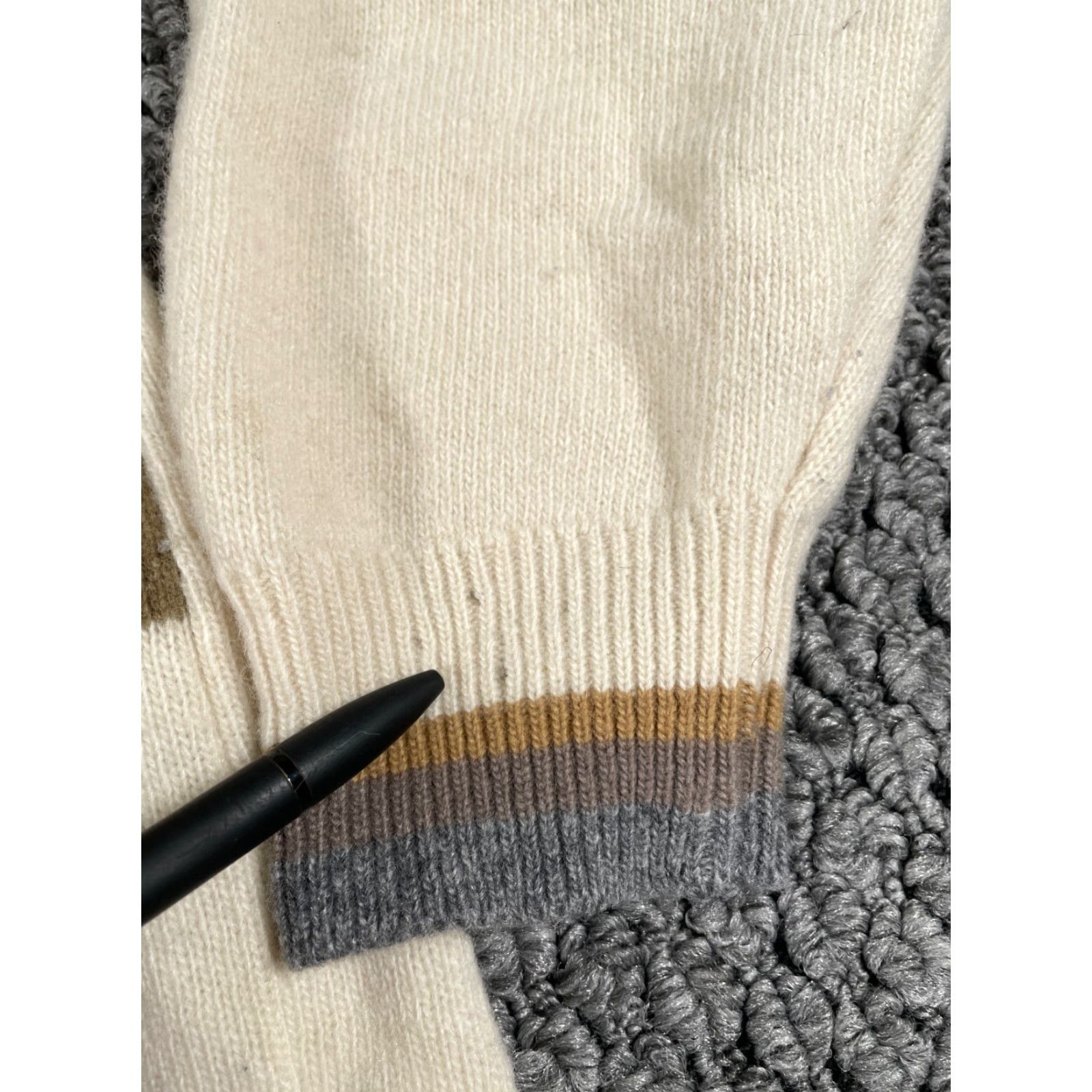 Vintage VINTAGE 80s Monte Carlo Lambs Wool Geometric Abstract Pattern Sweater Mens Small Ivory Size US S / EU 44-46 / 1 - 5 Thumbnail