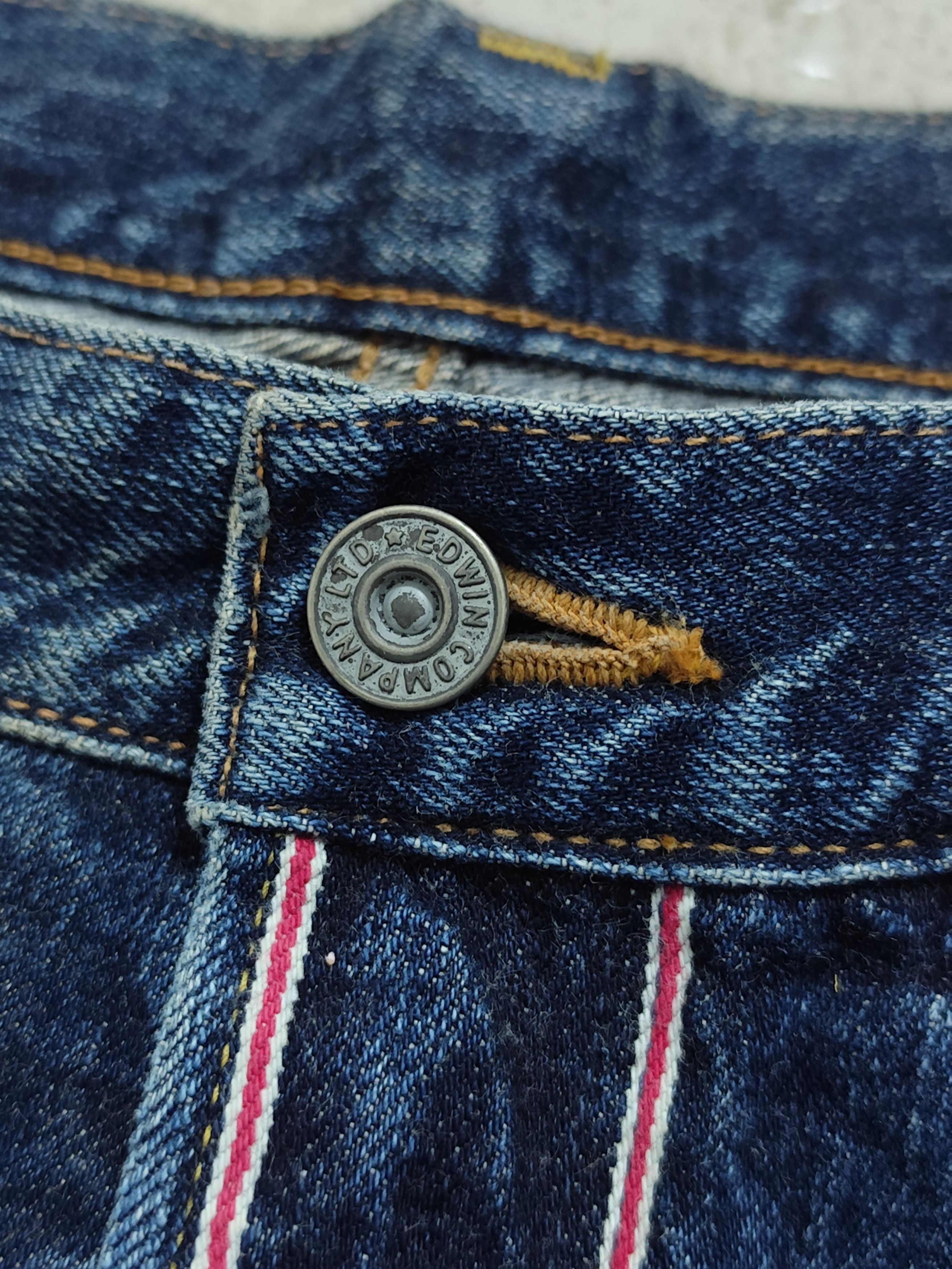Edwin Vintage Edwin 13oz selvage if six was nine style distressed Size US 29 - 11 Thumbnail