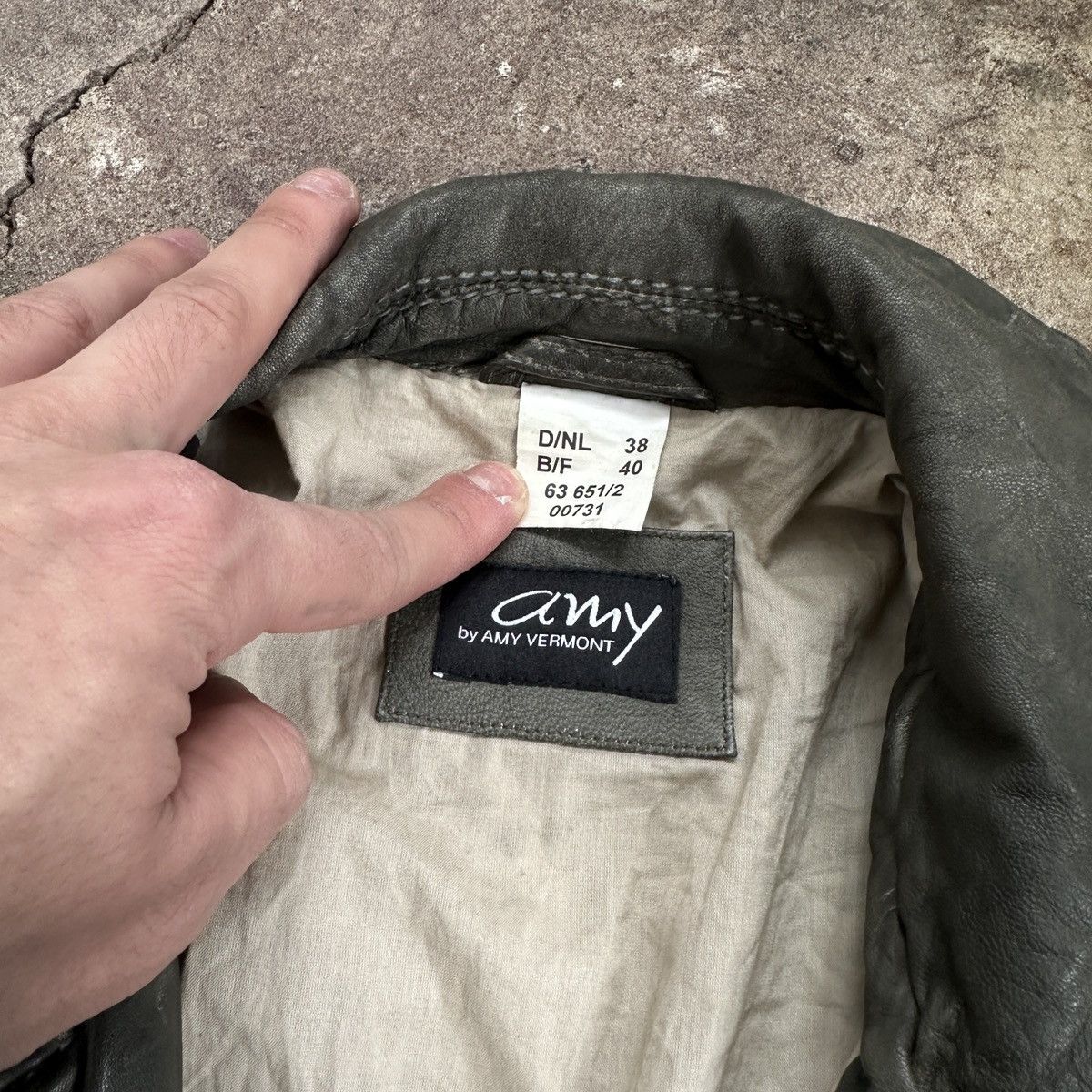 If Six Was Nine Vintage Amy by Amy Vermont Leather/Denim Jacket Size M / US 6-8 / IT 42-44 - 6 Thumbnail
