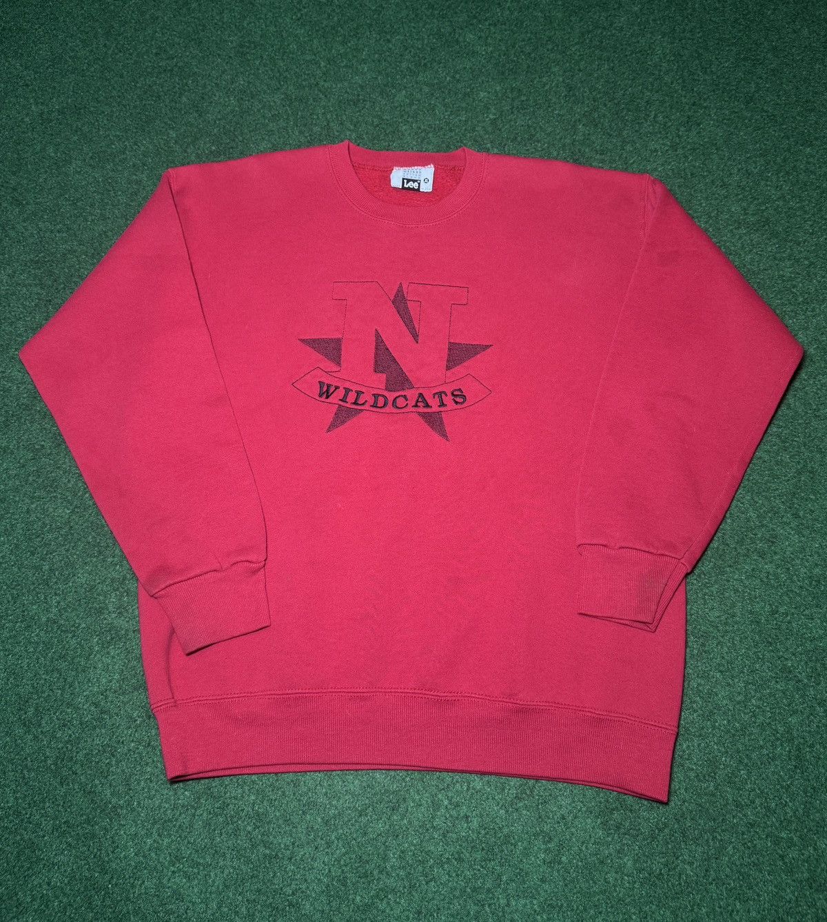 Lee × Vintage Vtg 90s Northwestern Wildcats Red Embroidered Retro Crewneck Size US XL / EU 56 / 4 - 1 Thumbnail