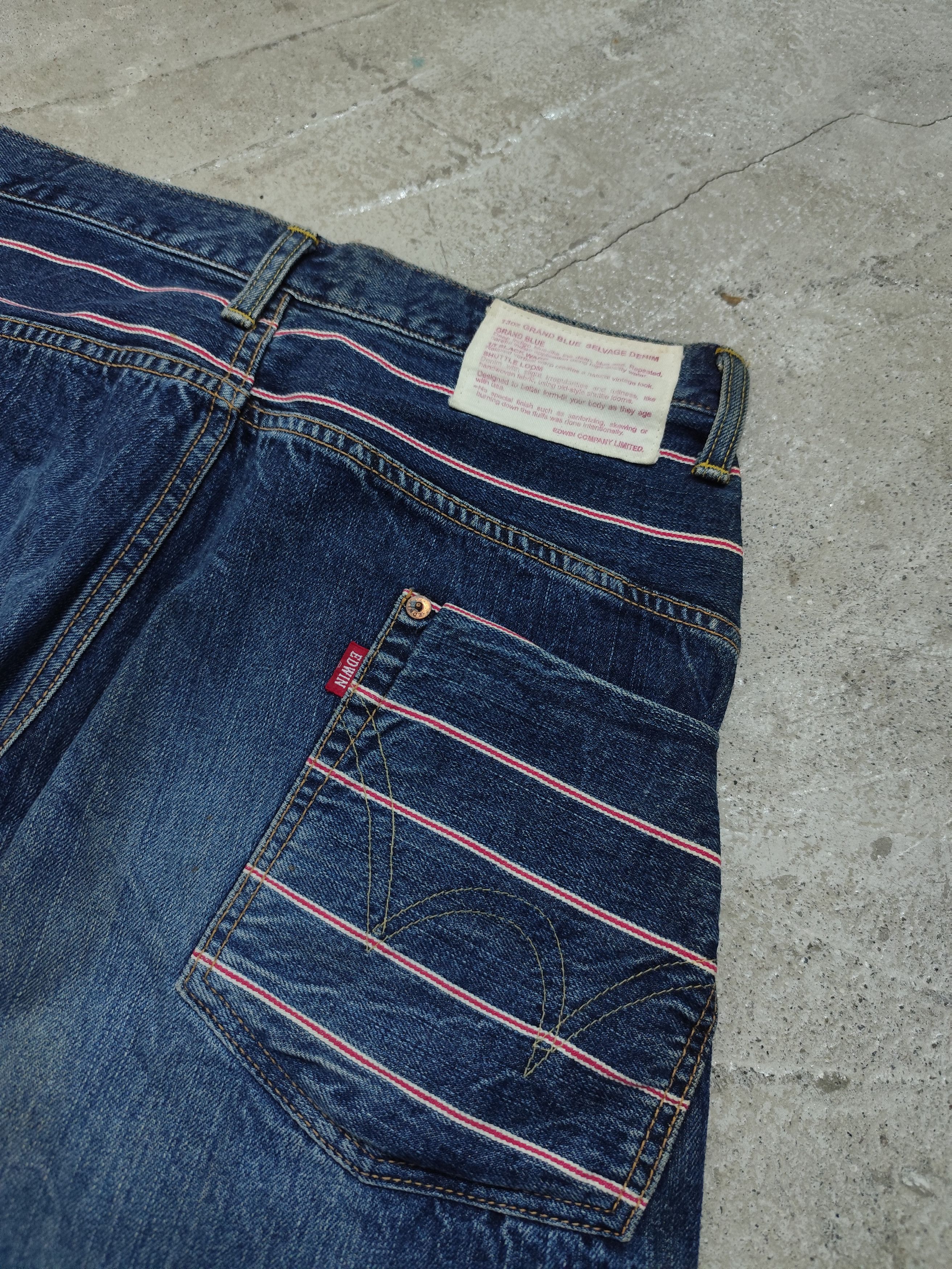Edwin Vintage Edwin 13oz selvage if six was nine style distressed Size US 29 - 6 Thumbnail