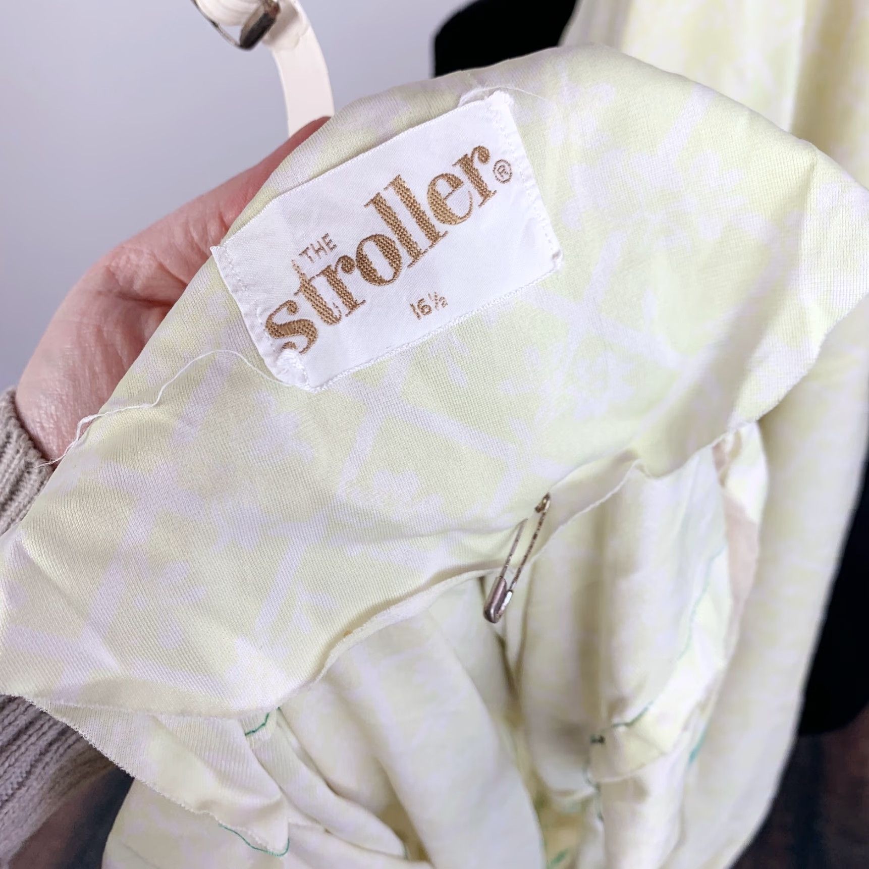 AQUA VINTAGE The Stroller Dress Twe Belt 60s Cutter Yellow Aqua Zipper Size 16.5 Jersey Size XXL / US 16-18 / IT 52-54 - 7 Thumbnail