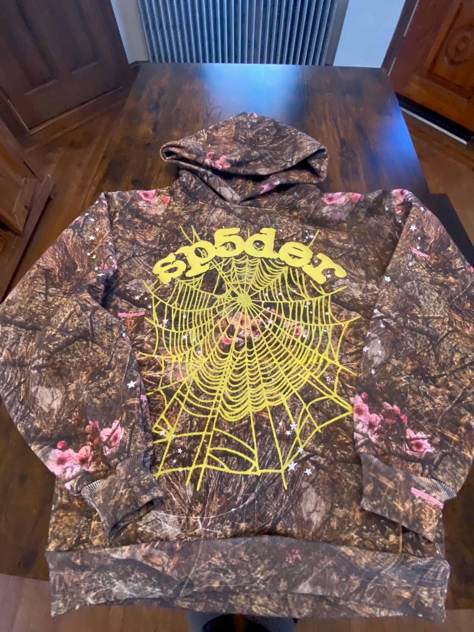 Image of Spider Worldwide Real Tree OG Web Sp5Der Hoodie in Camo /Brown/ w, Men's (Size Small)