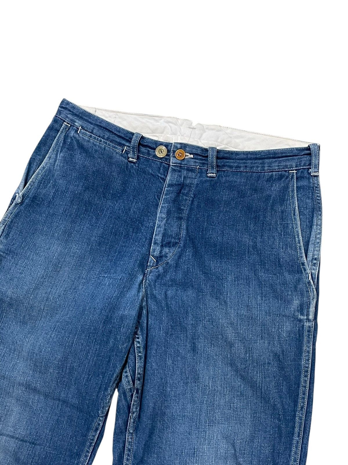 *A VONTADE *A Vontade Buckle Backs Denim Work Pants Kapital Style Size US 32 / EU 48 - 3 Thumbnail